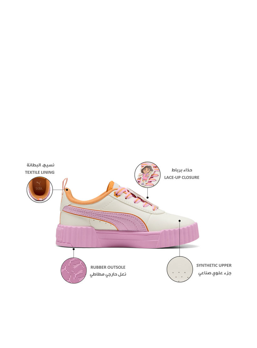 PUMA Girls Carina 3.0 DORA PS Lace-Up Sneakers-girls-shoes-sneakers-image-2