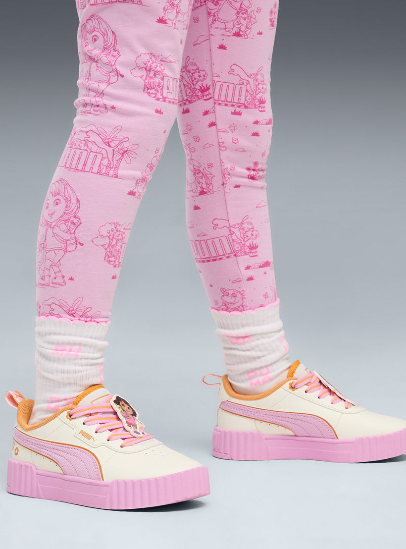 PUMA Girls Carina 3.0 DORA PS Lace-Up Sneakers-girls-shoes-sneakers-image-7