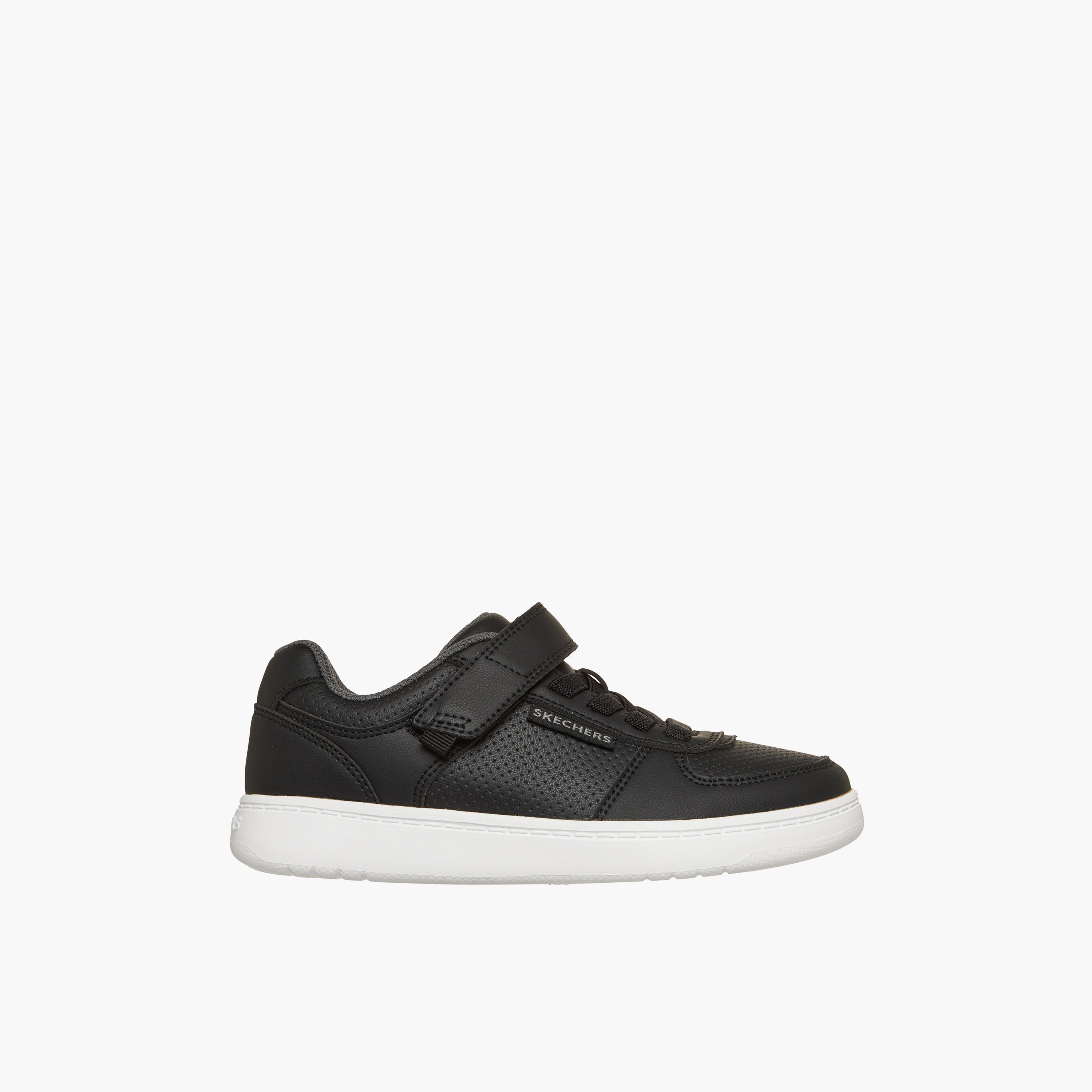 Skechers Kids QUICK STREET LITE Hook & Loop Sneakers- 418032L-BKW-CP-girls-shoes-sneakers-image-3