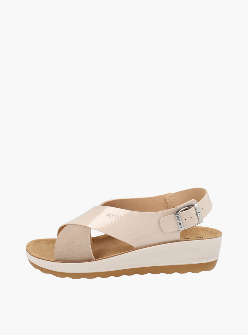 صندل بكعب ويدج وبحزام متقاطع وإبزيم إغلاق من فلاي فلوت-women-shoes-sandals-heeled-image-2