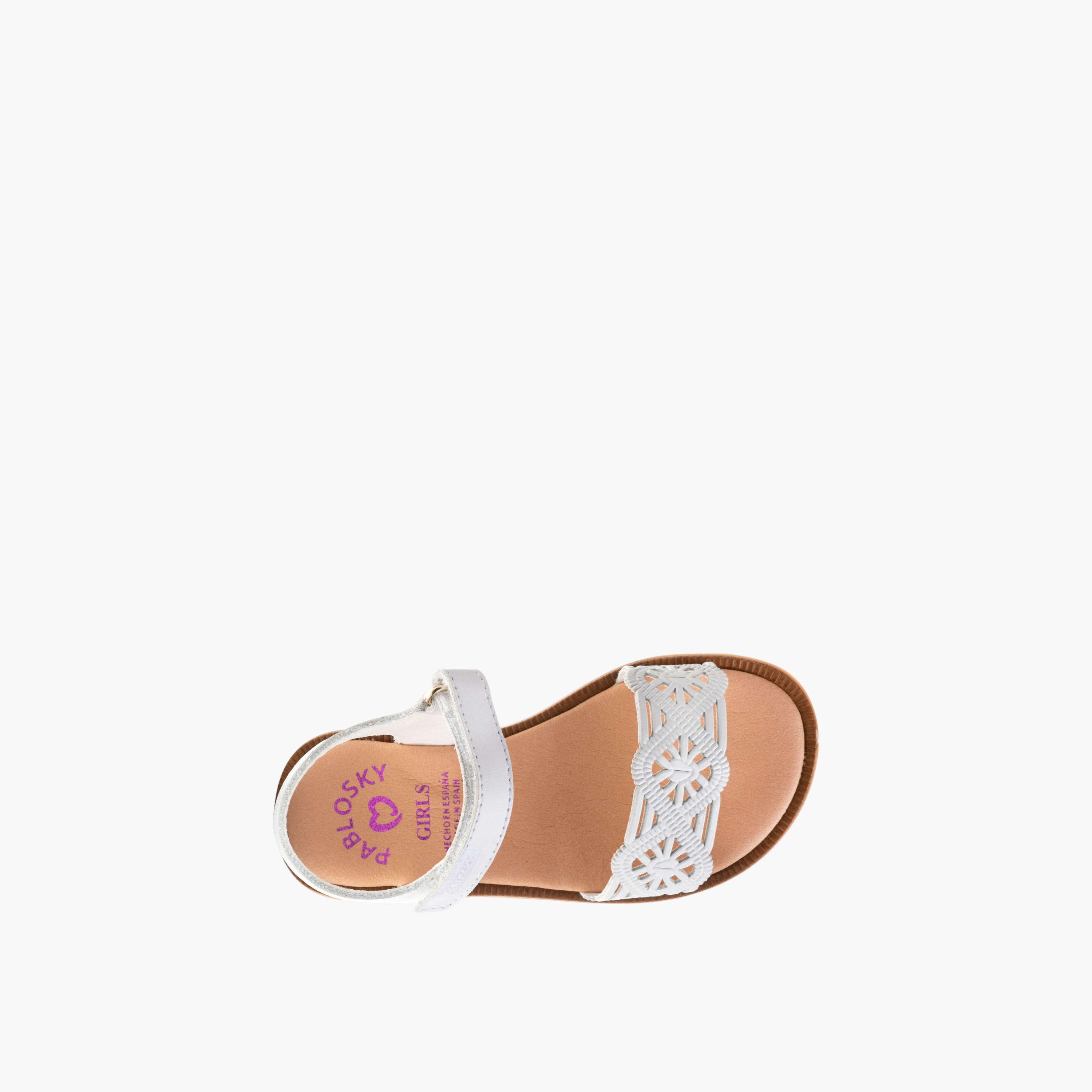 Pablosky Girls' Strap Sandals with Hook and Loop Closure-girls-shoes-sandals-image-4