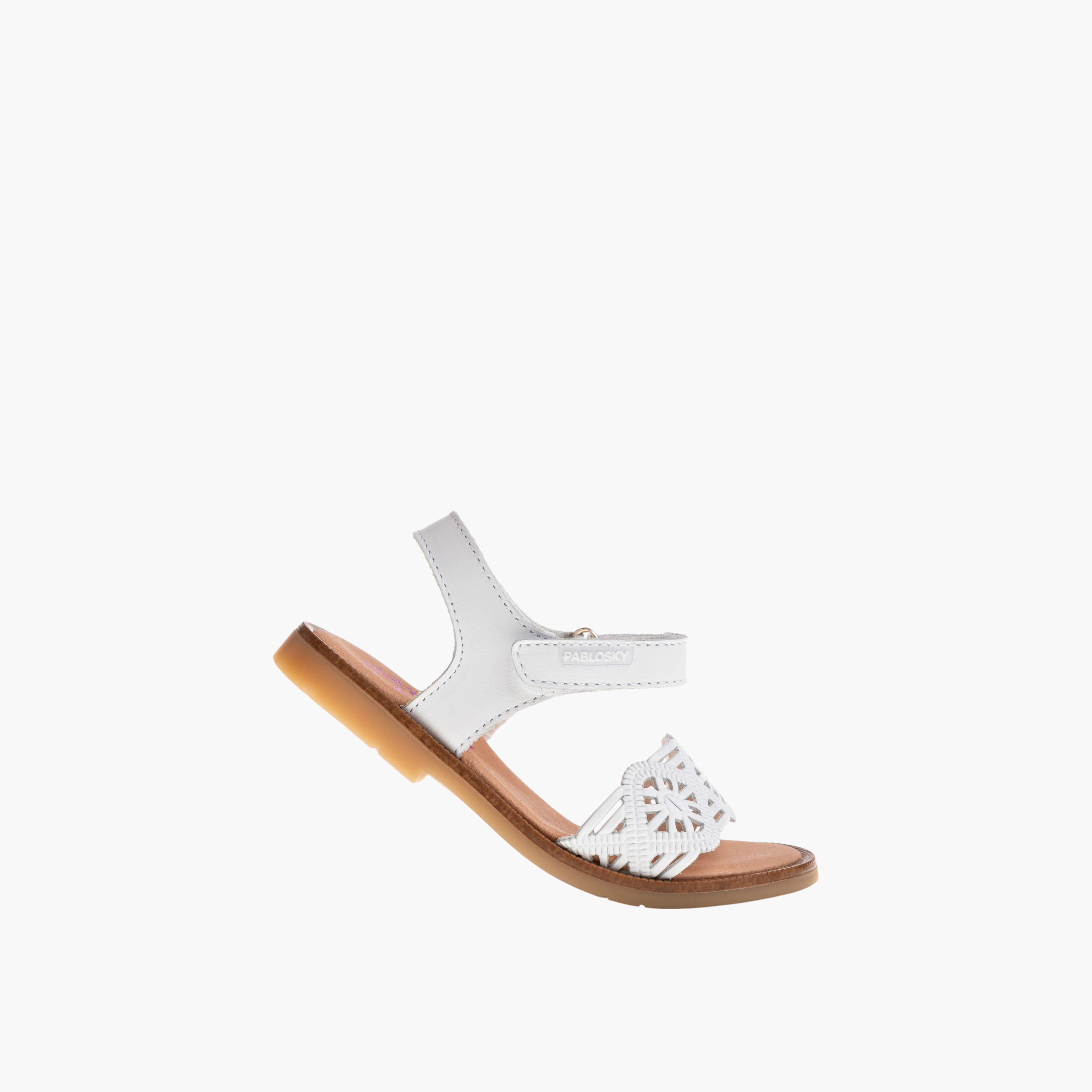 Pablosky Girls' Strap Sandals with Hook and Loop Closure-girls-shoes-sandals-image-5
