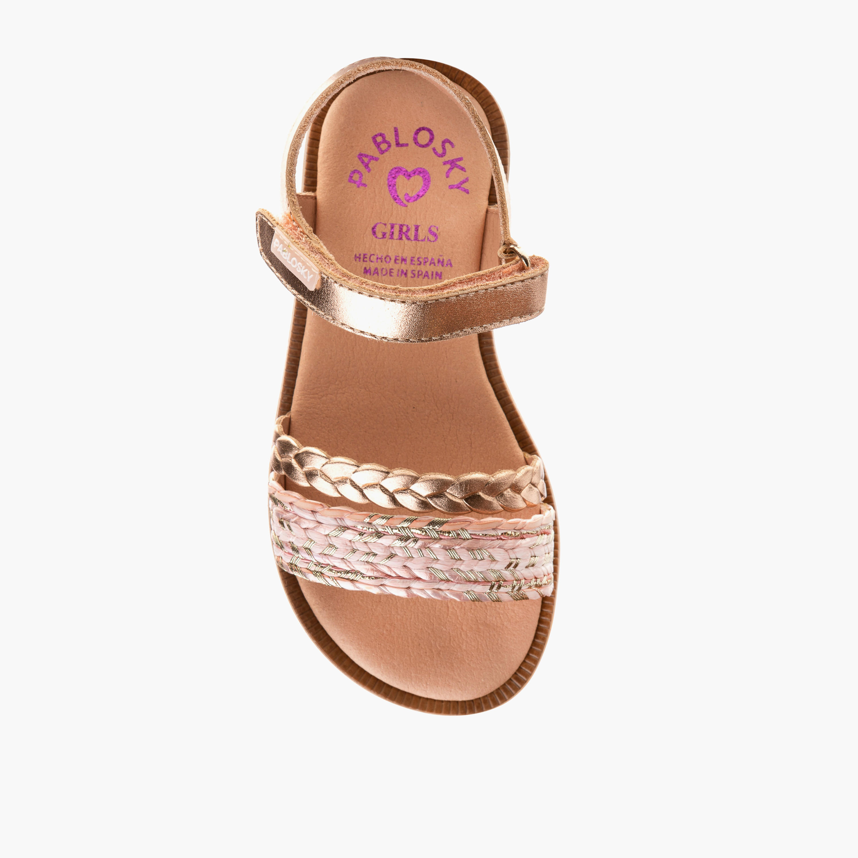 صندل بأحزمة وشريط إغلاق لاصق للبنات من بابلوسكي-girls-shoes-sandals-image-4