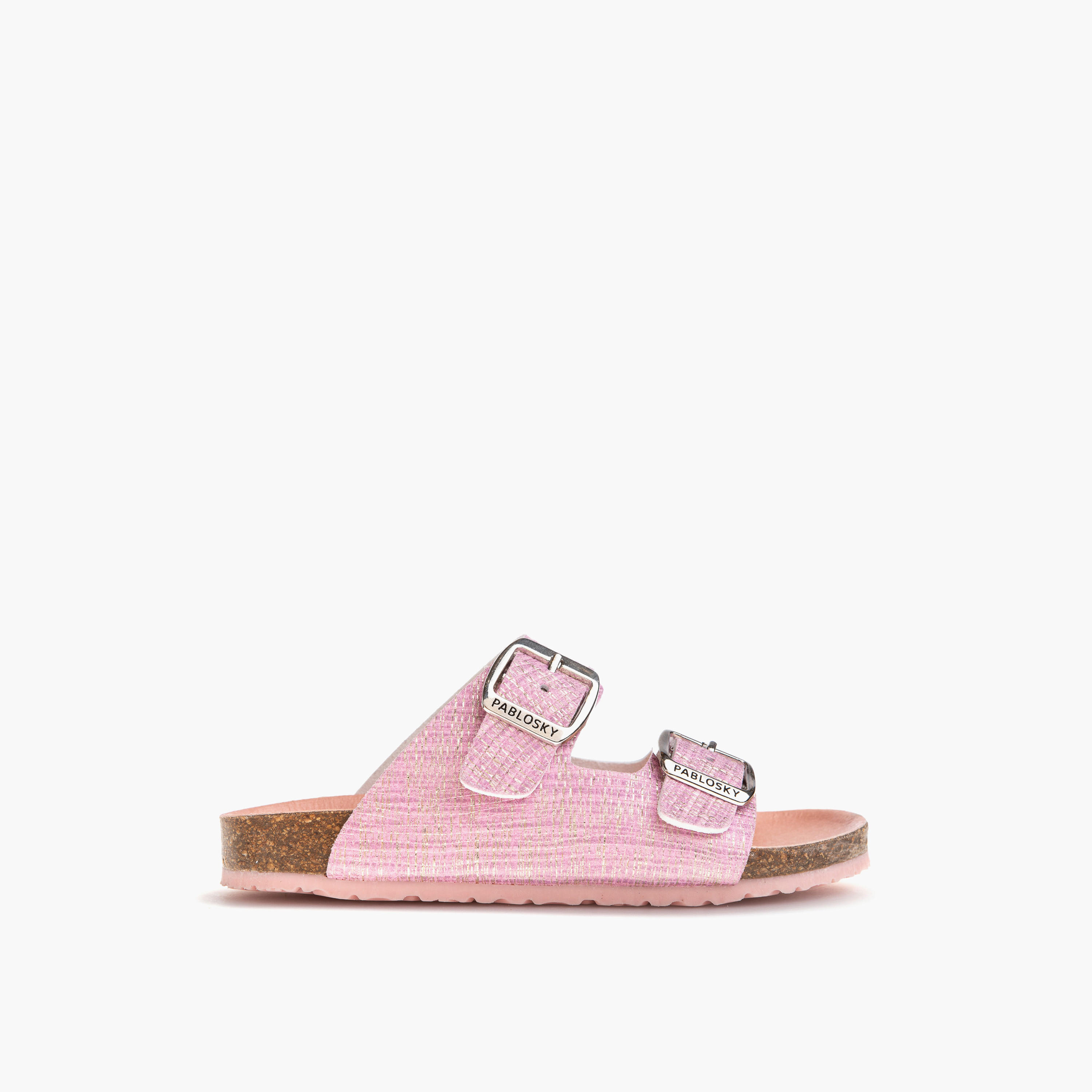 صندل بارز الملمس بتفاصيل إبزيم للبنات من بابلوسكي-girls-shoes-sandals-image-2