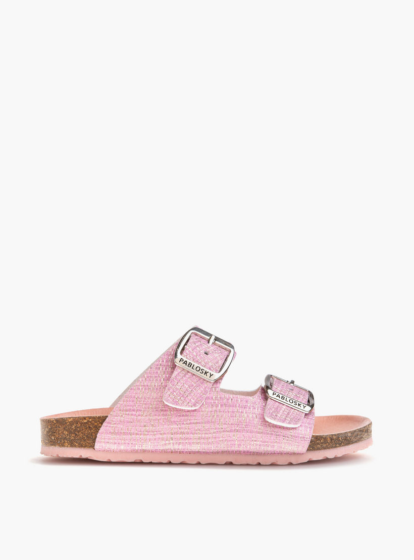 صندل بارز الملمس بتفاصيل إبزيم للبنات من بابلوسكي-girls-shoes-sandals-image-2