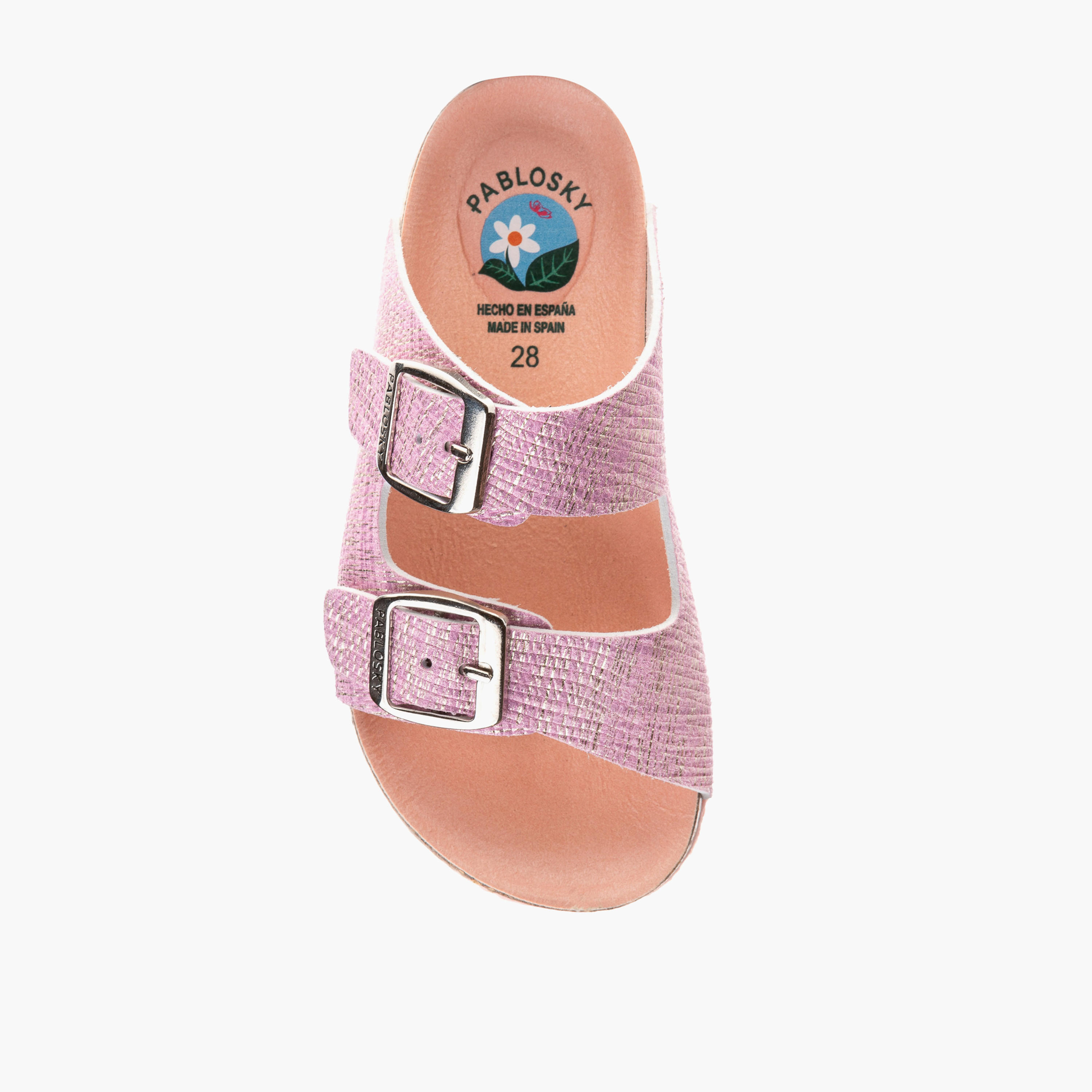صندل بارز الملمس بتفاصيل إبزيم للبنات من بابلوسكي-girls-shoes-sandals-image-4