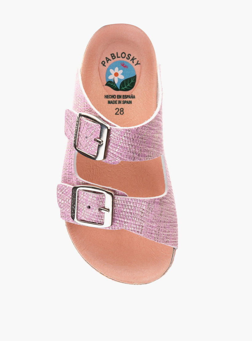 صندل بارز الملمس بتفاصيل إبزيم للبنات من بابلوسكي-girls-shoes-sandals-image-4