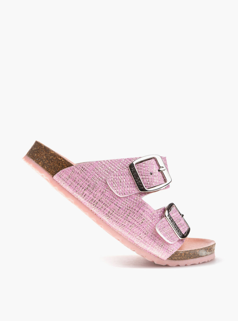 صندل بارز الملمس بتفاصيل إبزيم للبنات من بابلوسكي-girls-shoes-sandals-image-5