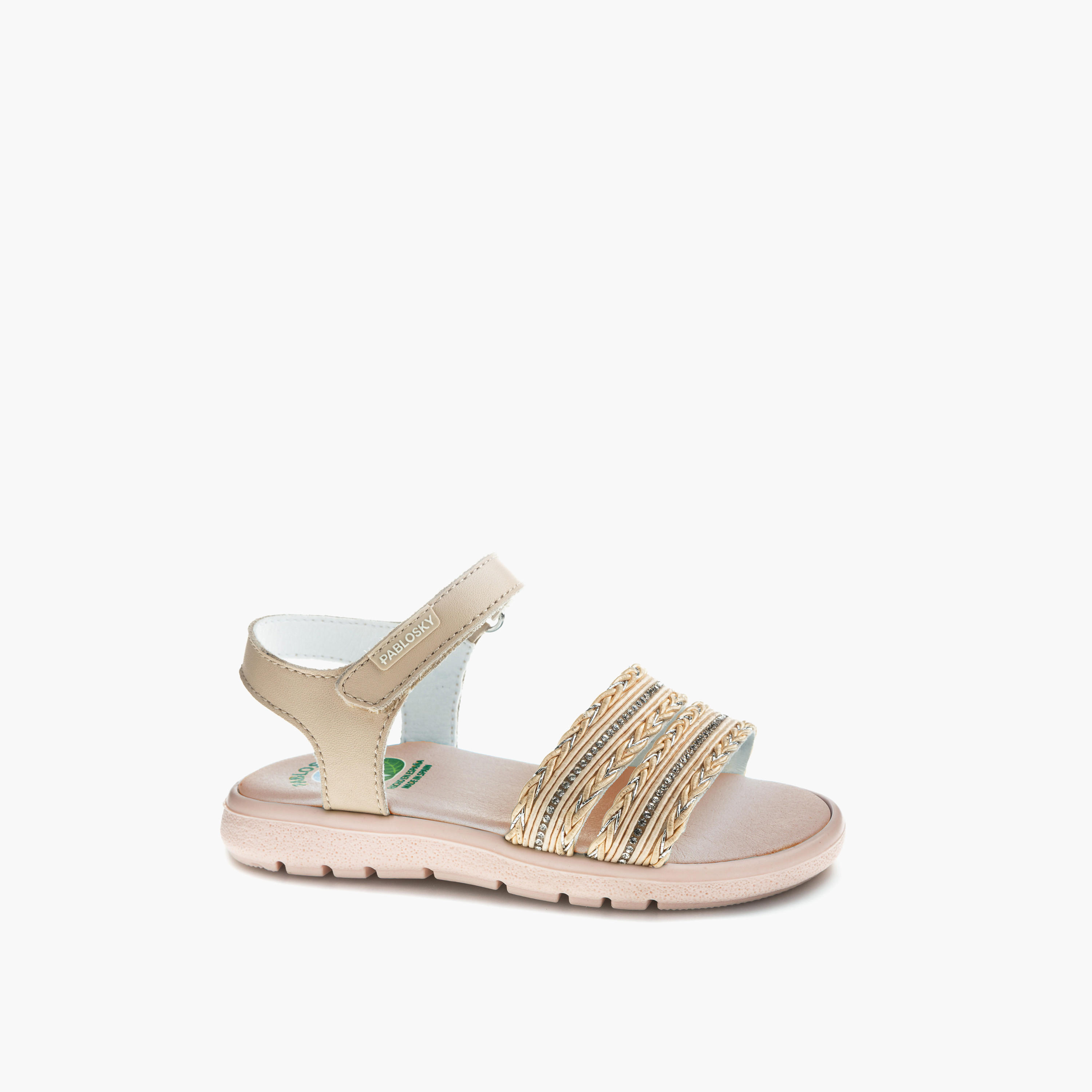 Pablosky Girls Leather Hook & Loop Sandals-girls-shoes-sandals-image-1