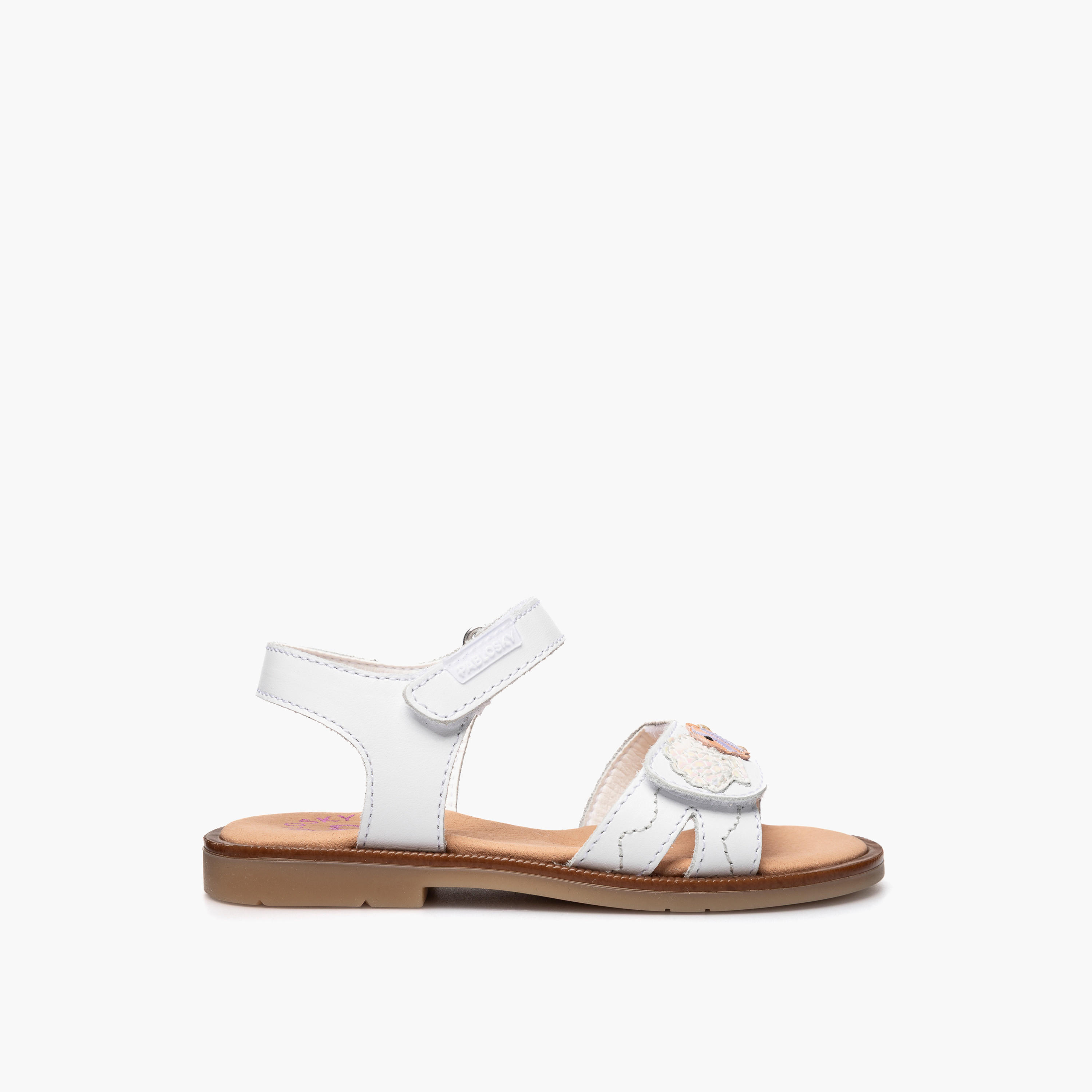 صندل جلد بأحزمة وشريط إغلاق لاصق للبنات من بابلوسكي-girls-shoes-sandals-image-2