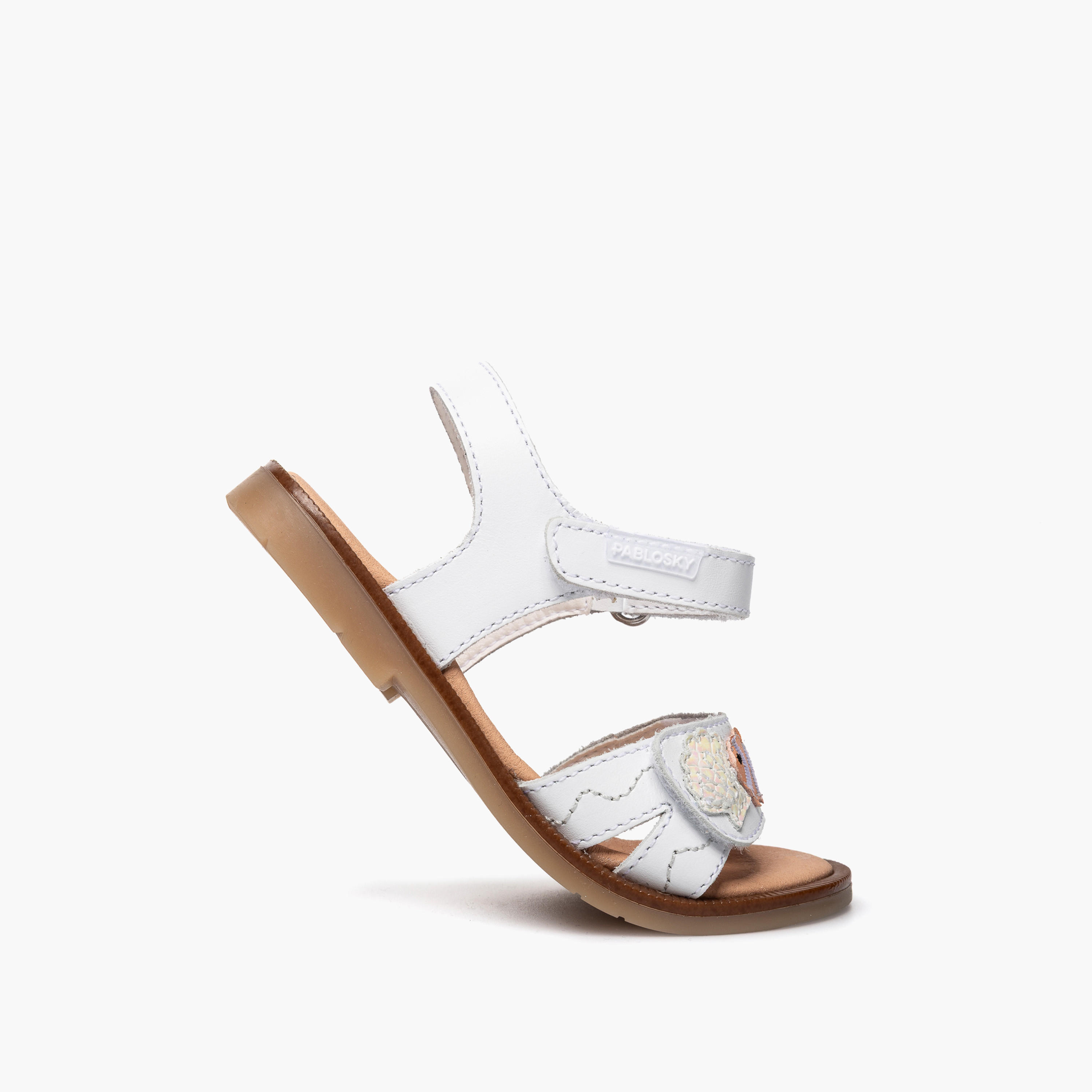 صندل جلد بأحزمة وشريط إغلاق لاصق للبنات من بابلوسكي-girls-shoes-sandals-image-5