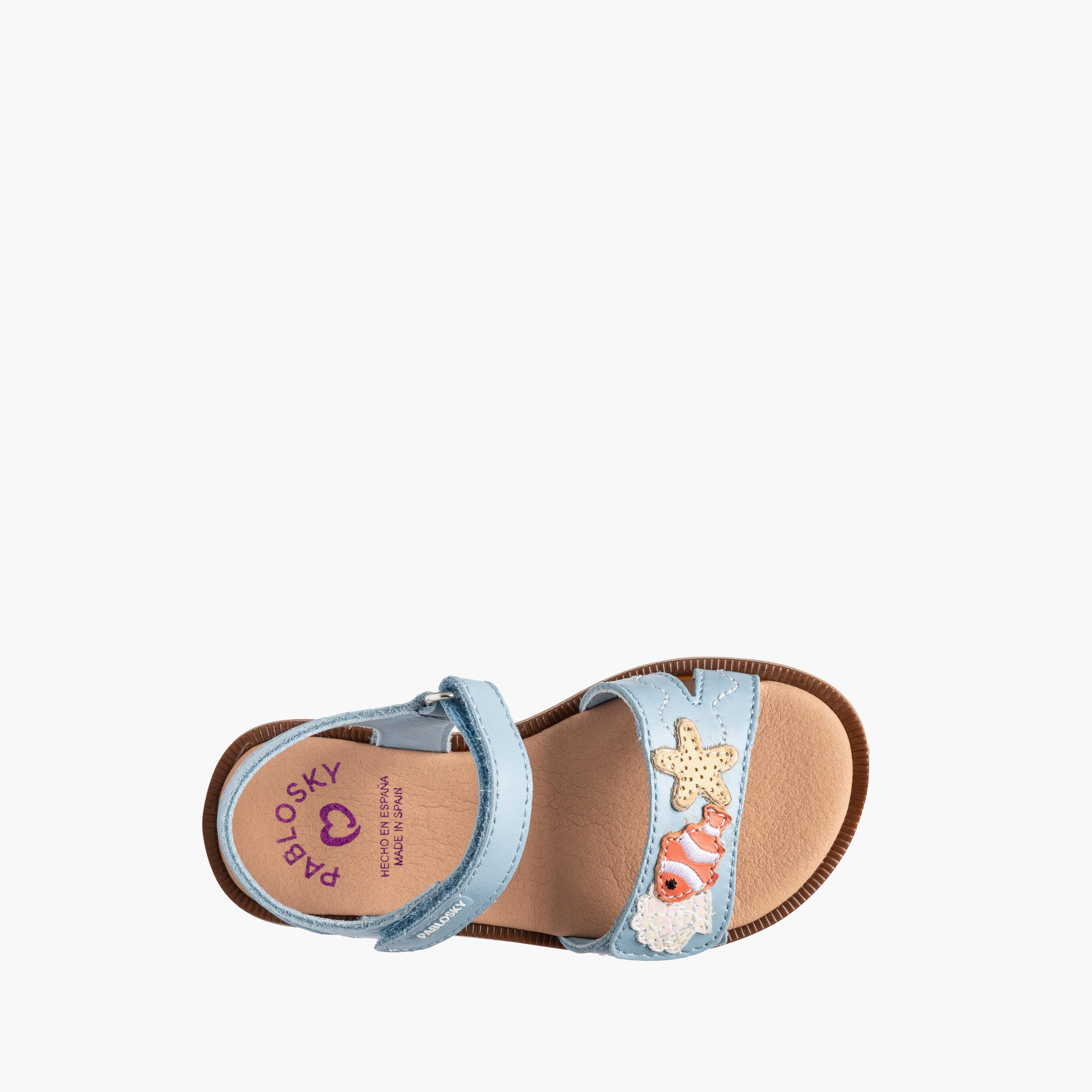 صندل جلد بأحزمة وشريط إغلاق لاصق للبنات من بابلوسكي-girls-shoes-sandals-image-4