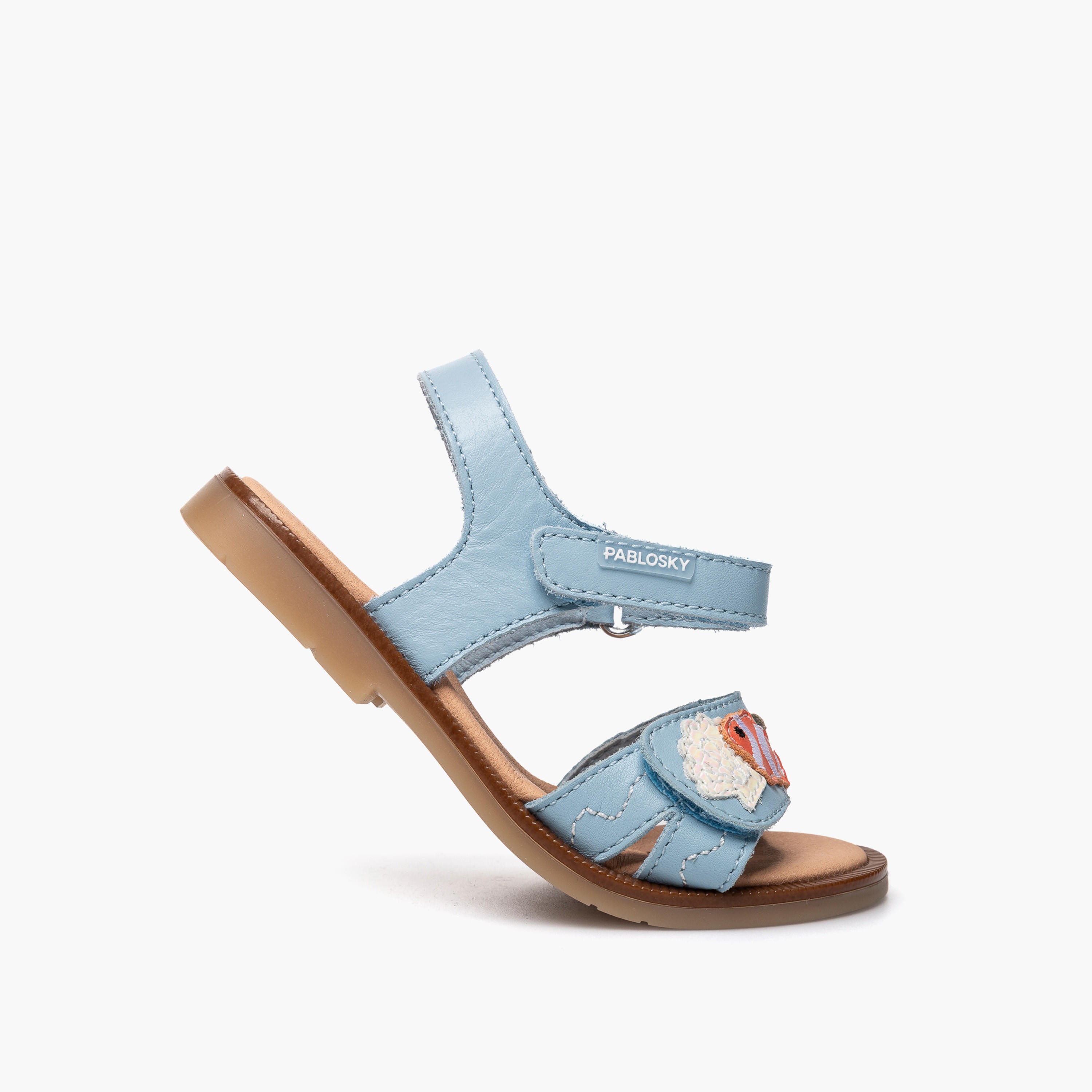 صندل جلد بأحزمة وشريط إغلاق لاصق للبنات من بابلوسكي-girls-shoes-sandals-image-5
