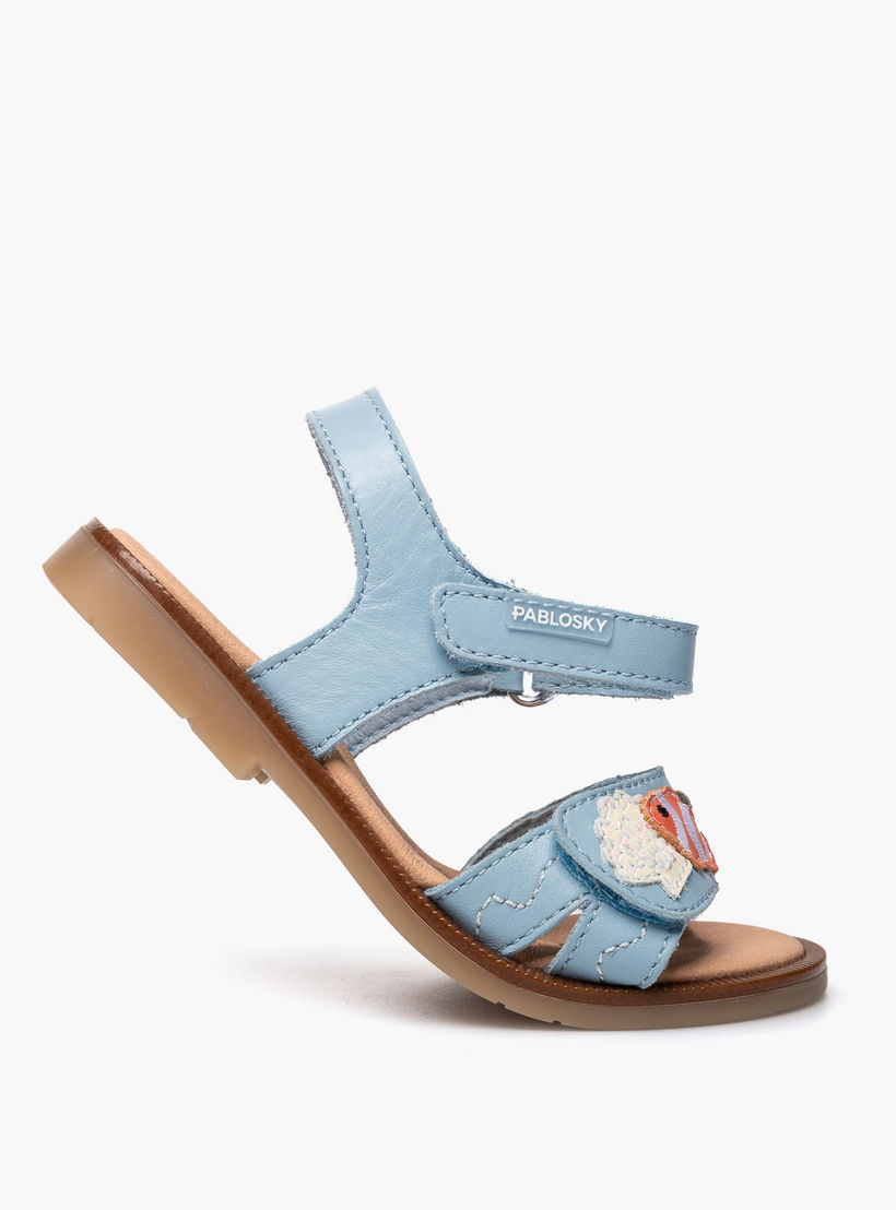 صندل جلد بأحزمة وشريط إغلاق لاصق للبنات من بابلوسكي-girls-shoes-sandals-image-5