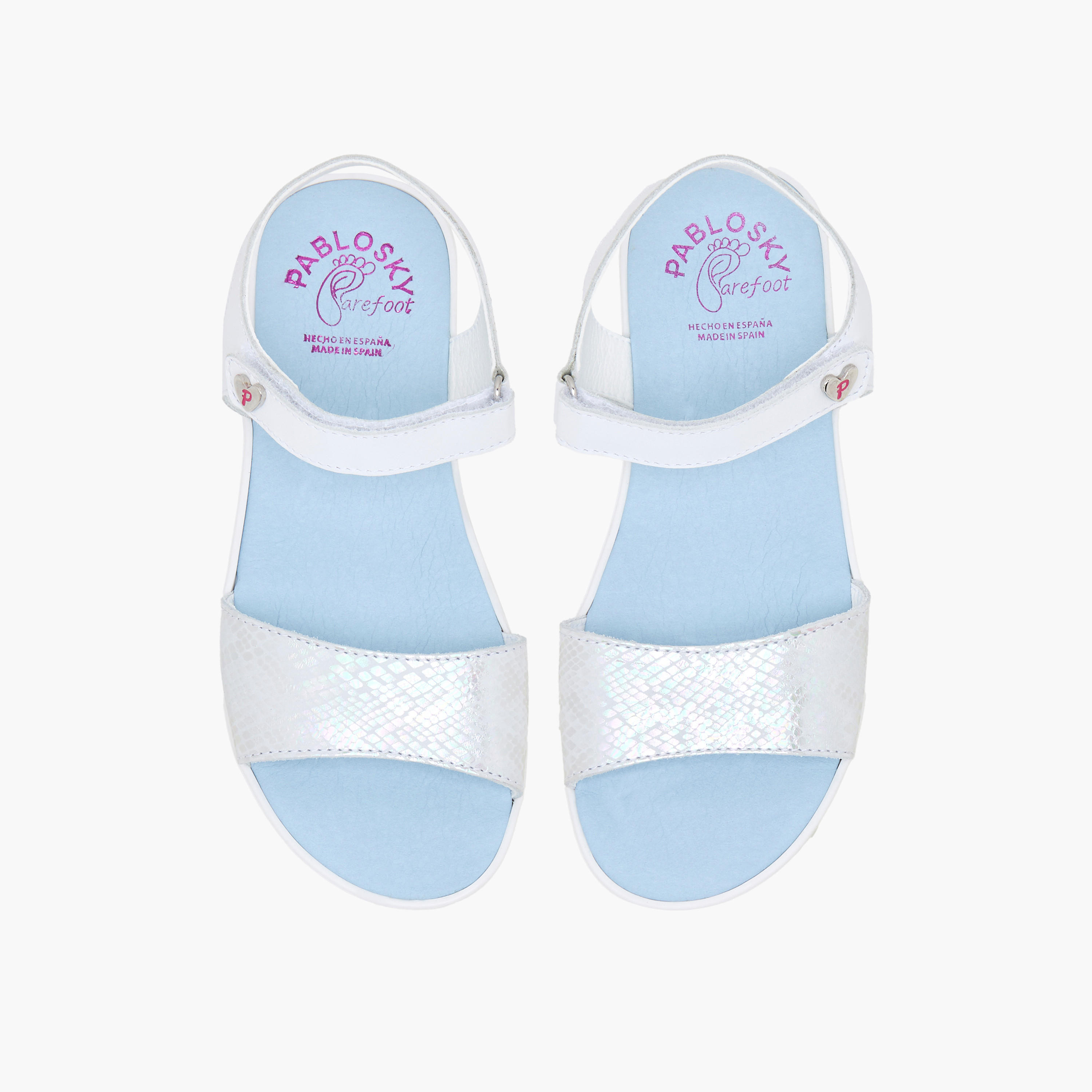 صندل ميتاليك بأحزمة وشريط إغلاق لاصق للبنات من بابلوفسكي-girls-shoes-sandals-image-1