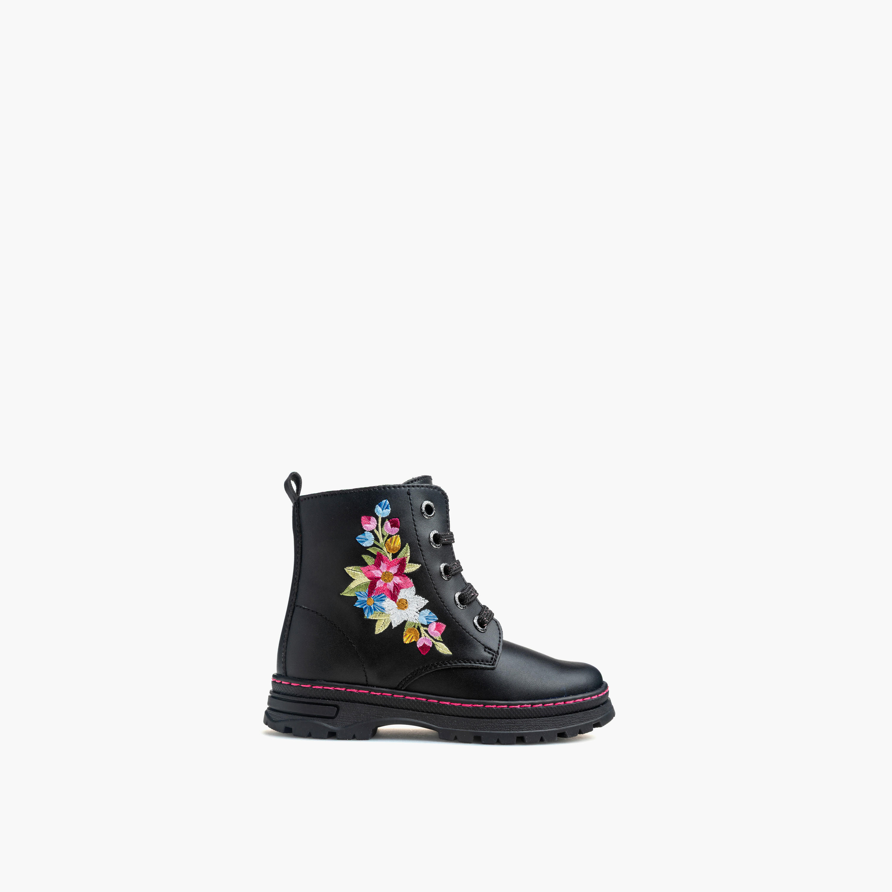 بوت بتطريز زهري ورباط إغلاق للبنات من بابلوفسكي-girls-shoes-boots-image-1