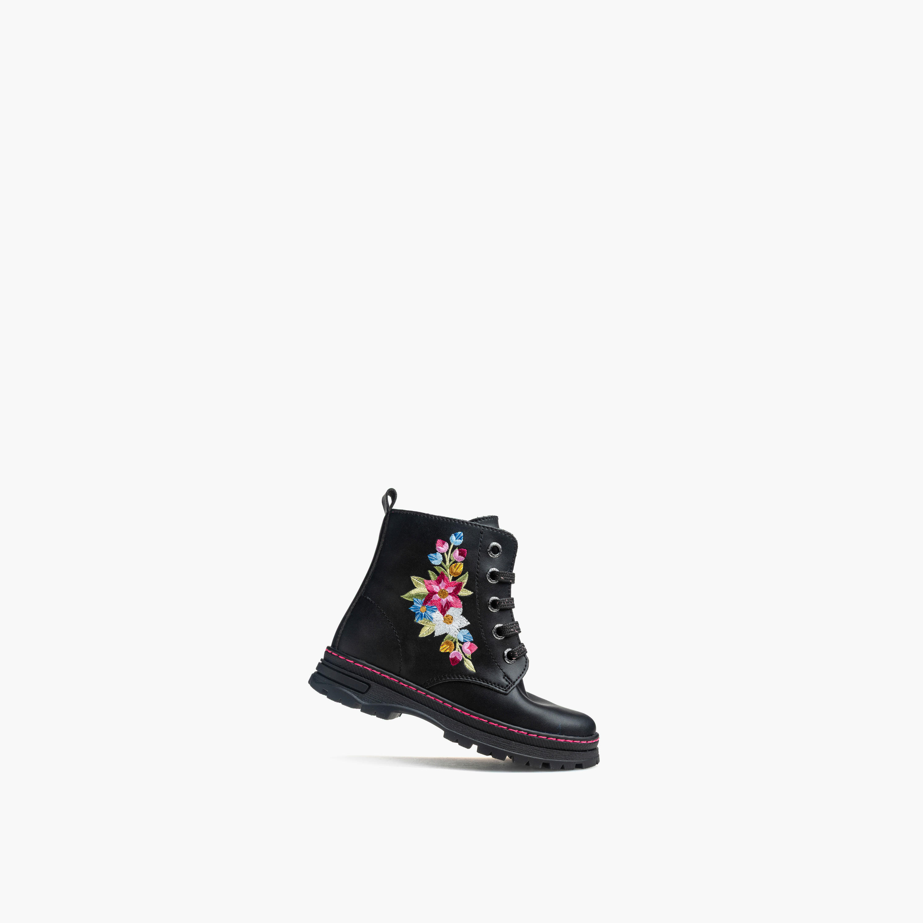 بوت بتطريز زهري ورباط إغلاق للبنات من بابلوفسكي-girls-shoes-boots-image-4