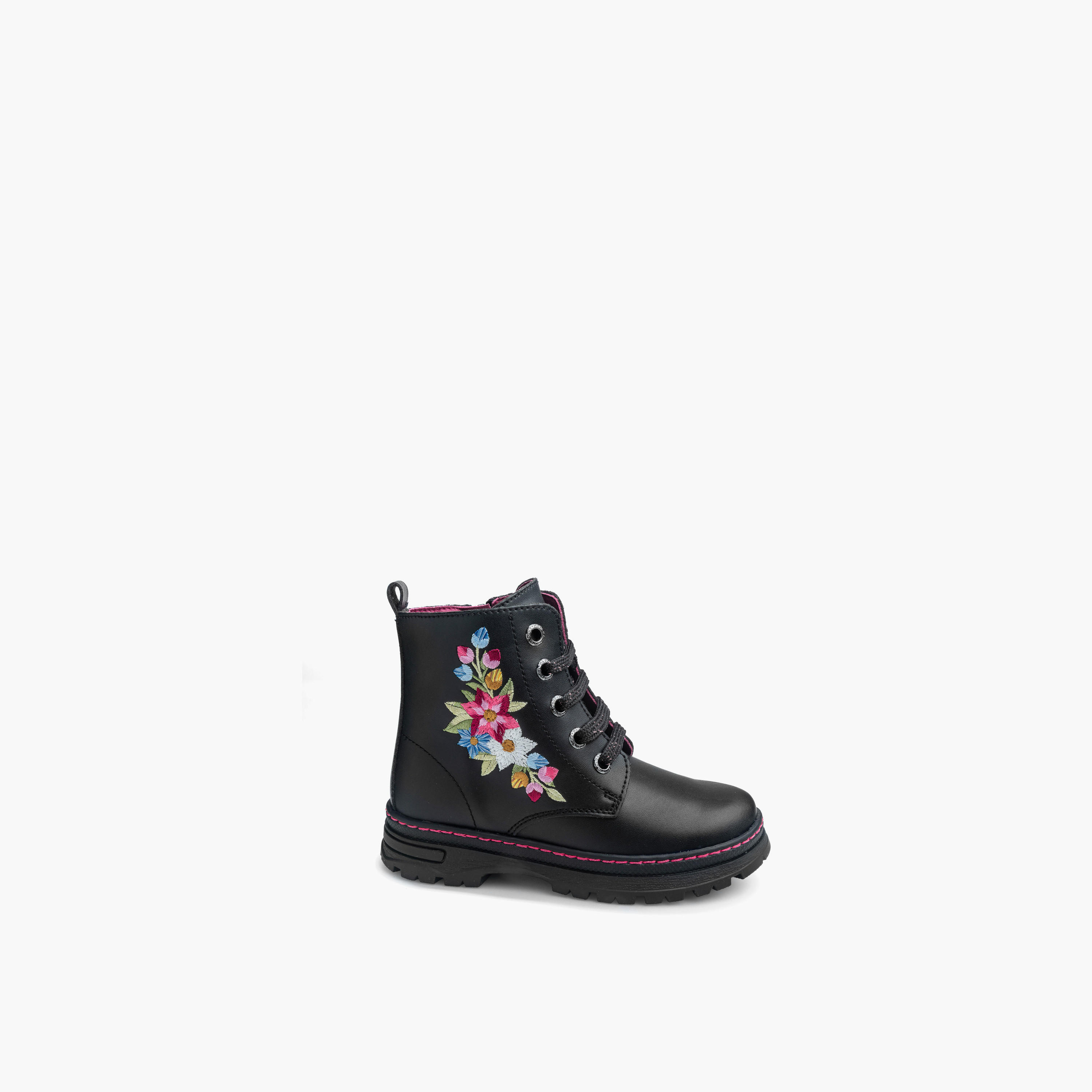 بوت بتطريز زهري ورباط إغلاق للبنات من بابلوفسكي-girls-shoes-boots-image-7