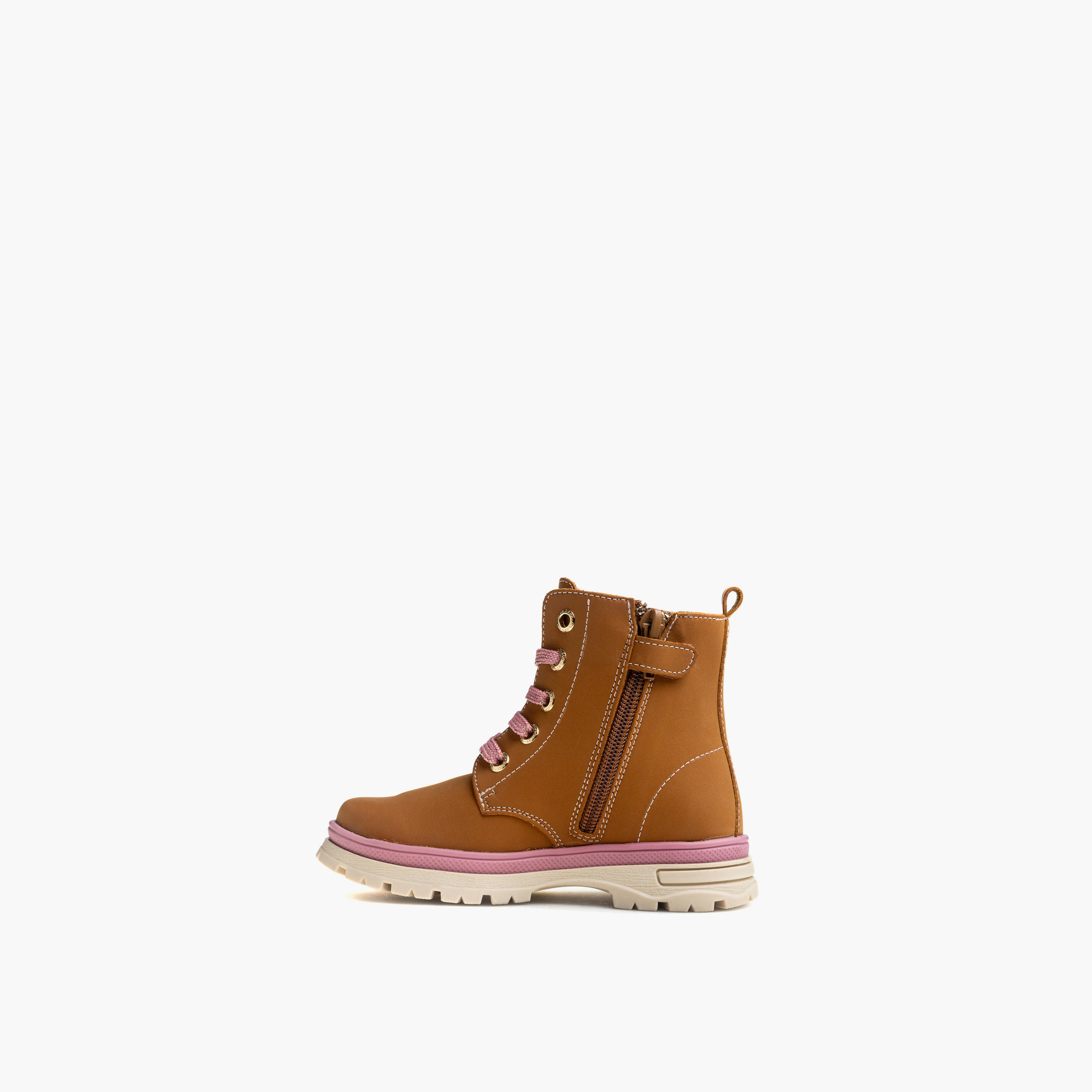 بوت برباط إغلاق وتطريز زهري للبنات من بابلوسكي-girls-shoes-boots-image-6