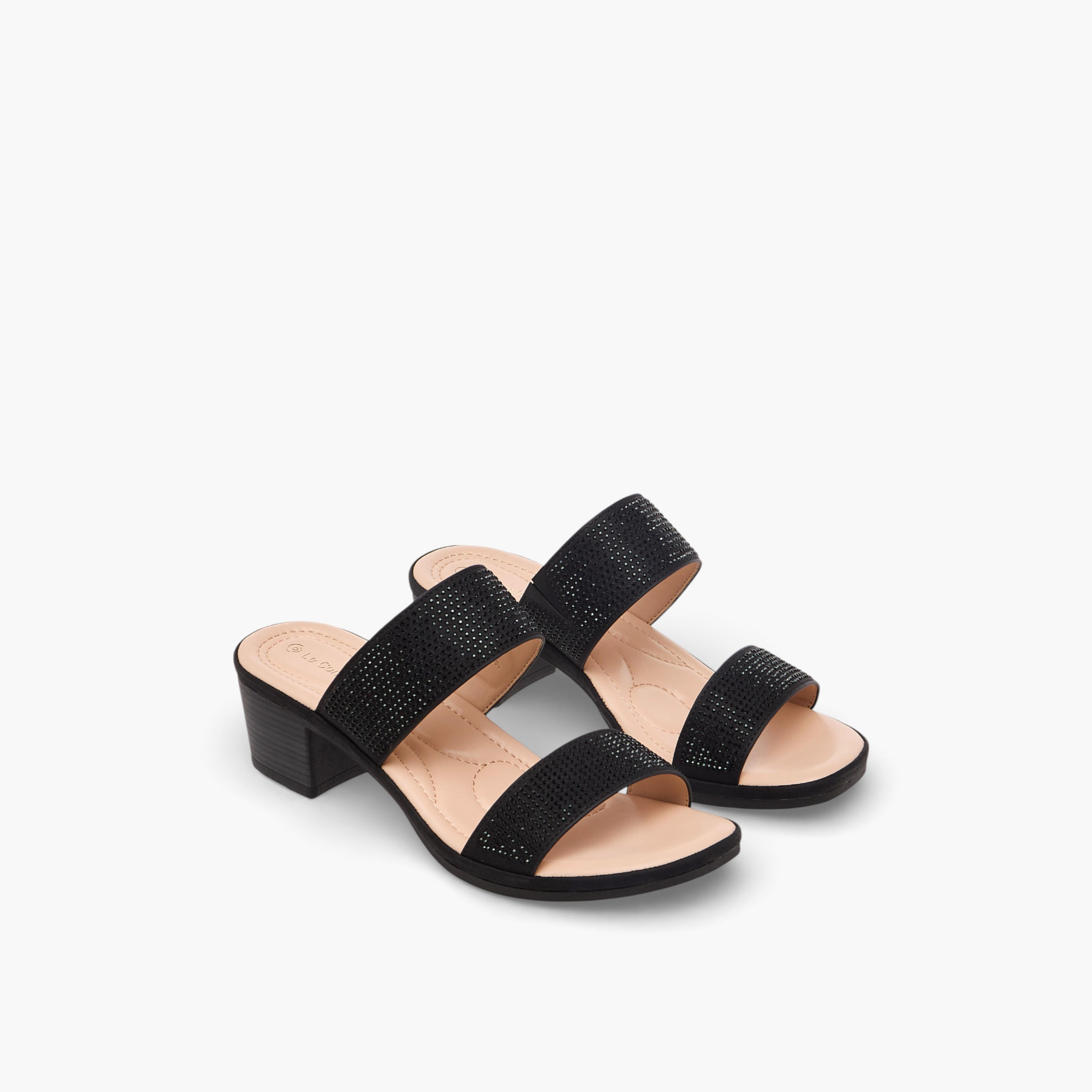 صندل مزين بكعب سميك للنساء من لو كونفورت-women-shoes-sandals-heeled-image-1
