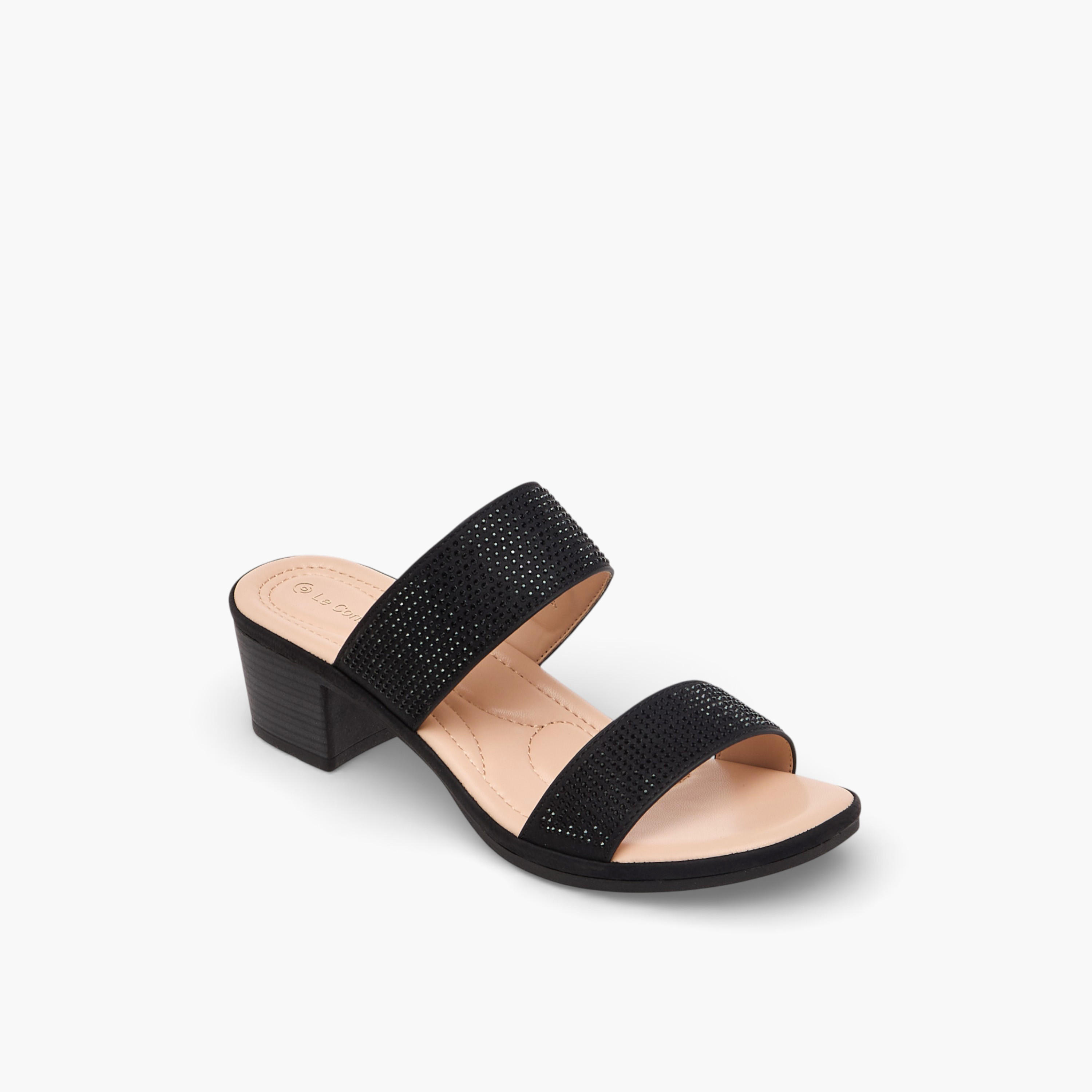 صندل مزين بكعب سميك للنساء من لو كونفورت-women-shoes-sandals-heeled-image-2