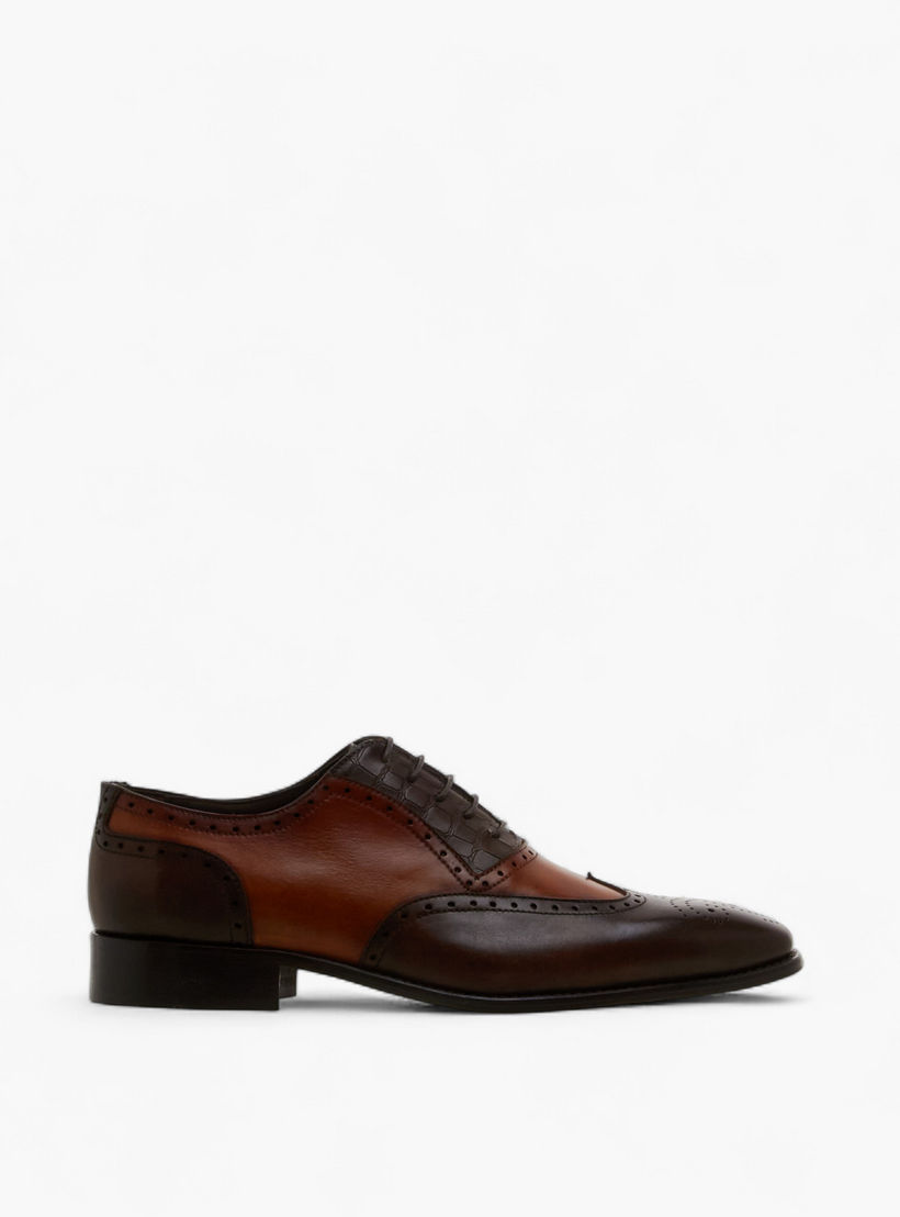 Duchini Men Perforated Lace-Up Leather Oxford Shoes-men-shoes-formalshoes-image-3