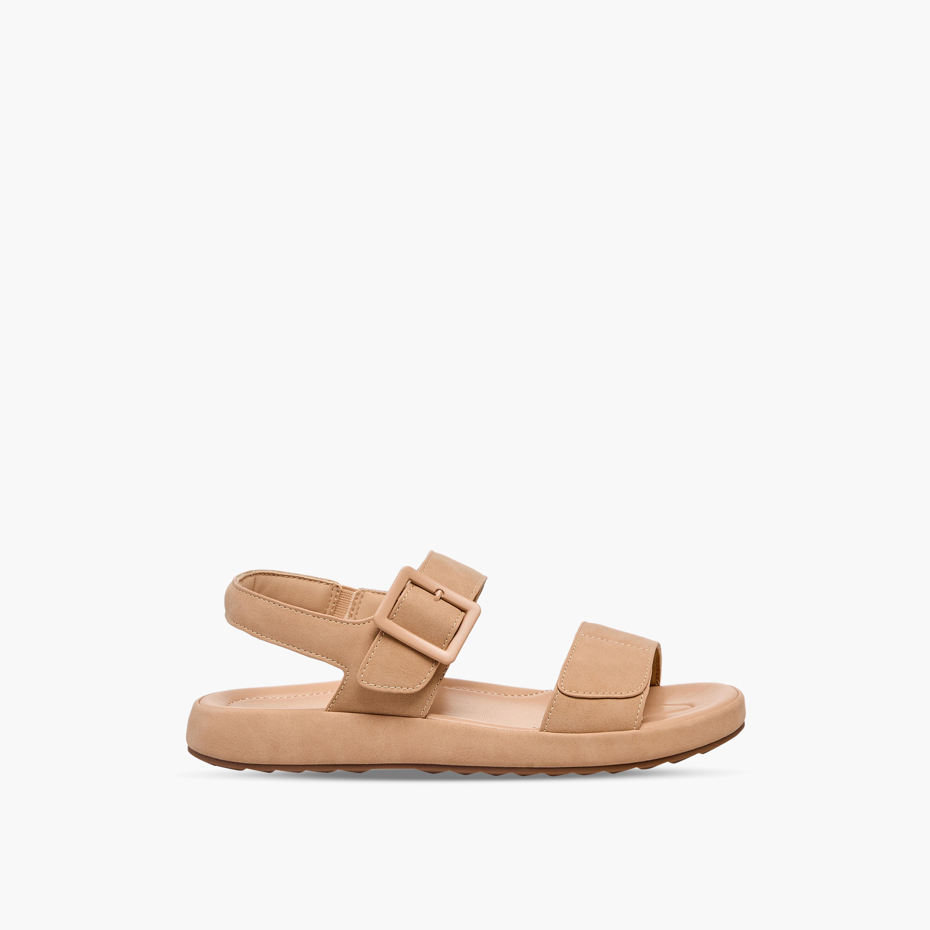 صندل جلد سويدي بتفاصيل إبزيم للنساء من لو كونفورت-women-shoes-sandals-flats-image-3
