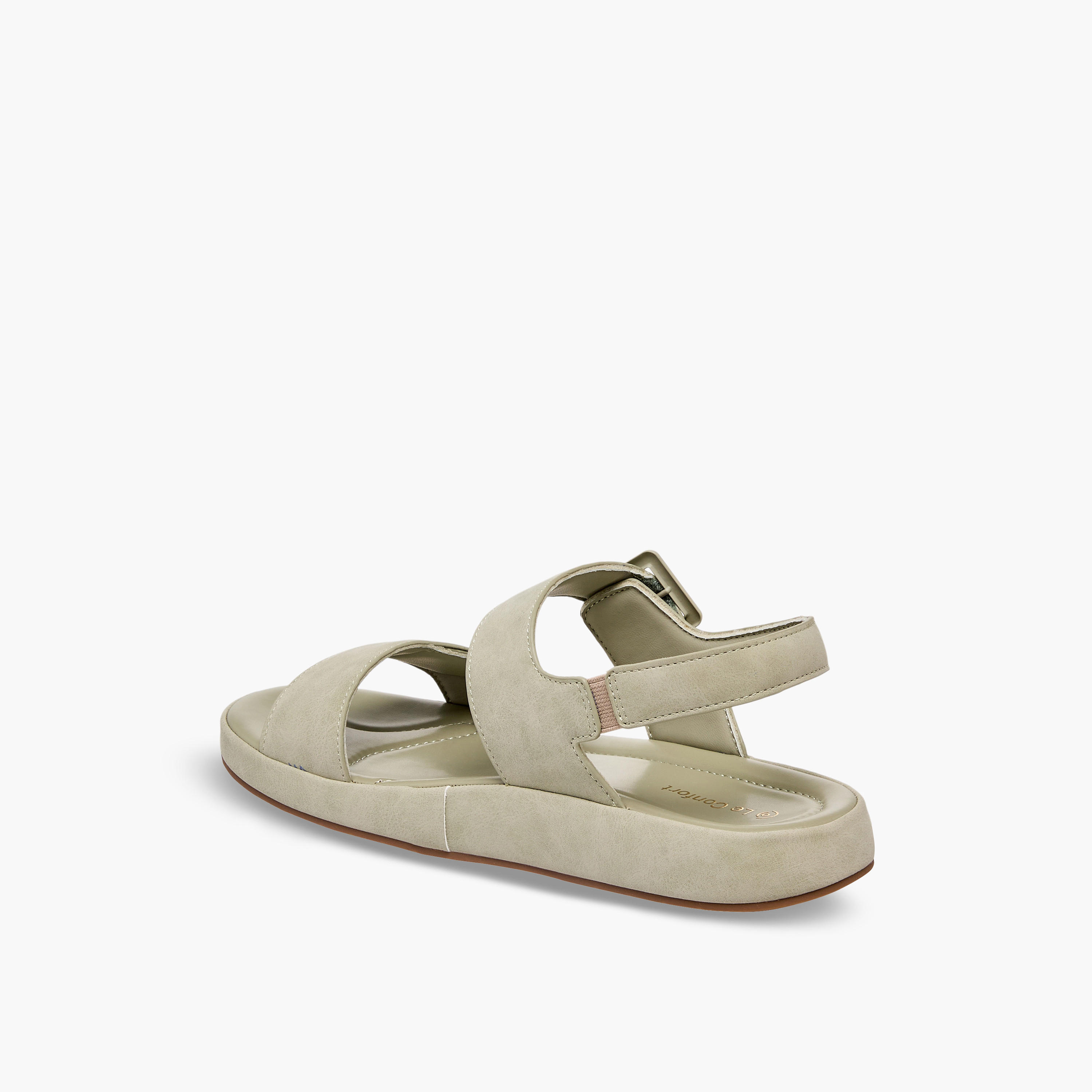 صندل جلد سويدي بتفاصيل إبزيم للنساء من لو كونفورت-women-shoes-sandals-flats-image-5