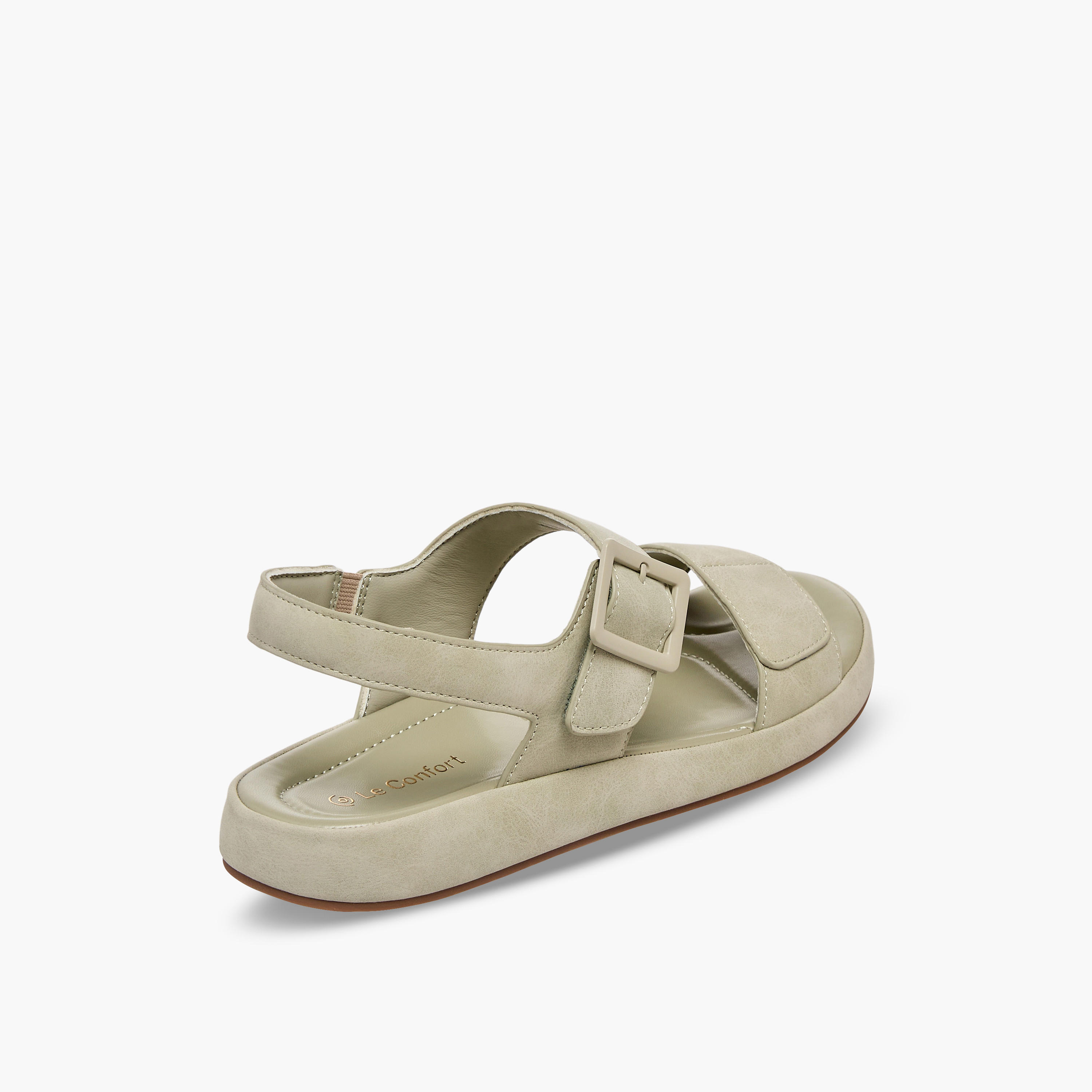 صندل جلد سويدي بتفاصيل إبزيم للنساء من لو كونفورت-women-shoes-sandals-flats-image-6