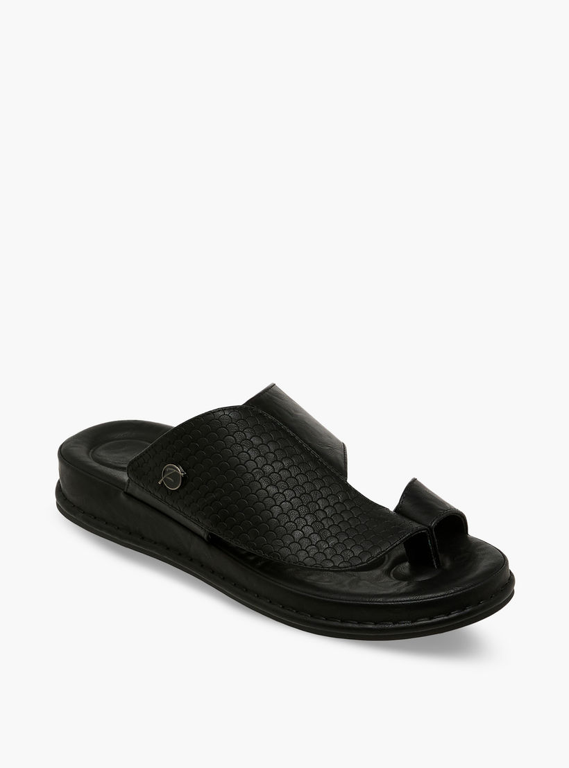 Al Waha Men Textured Arabic Sandals-men-shoes-sandals-image-2