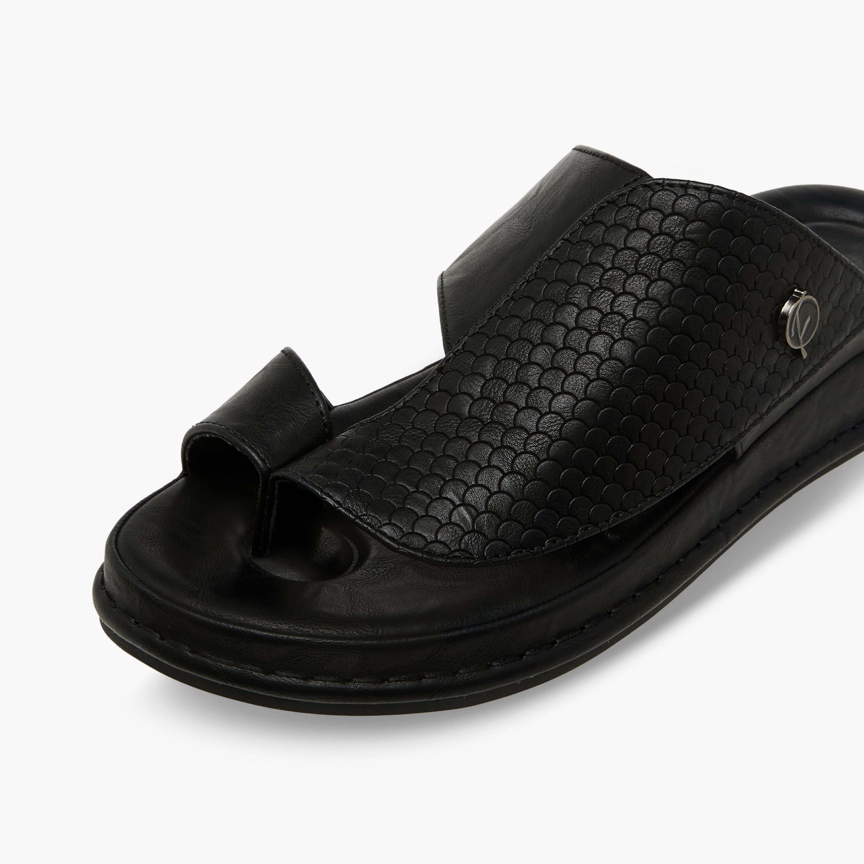 Al Waha Men Textured Arabic Sandals-men-shoes-sandals-image-4