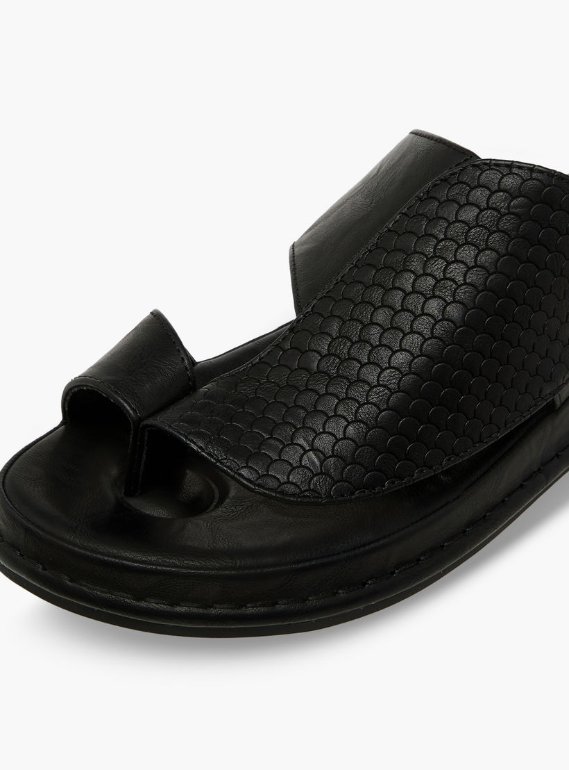 Al Waha Men Textured Arabic Sandals-men-shoes-sandals-image-4