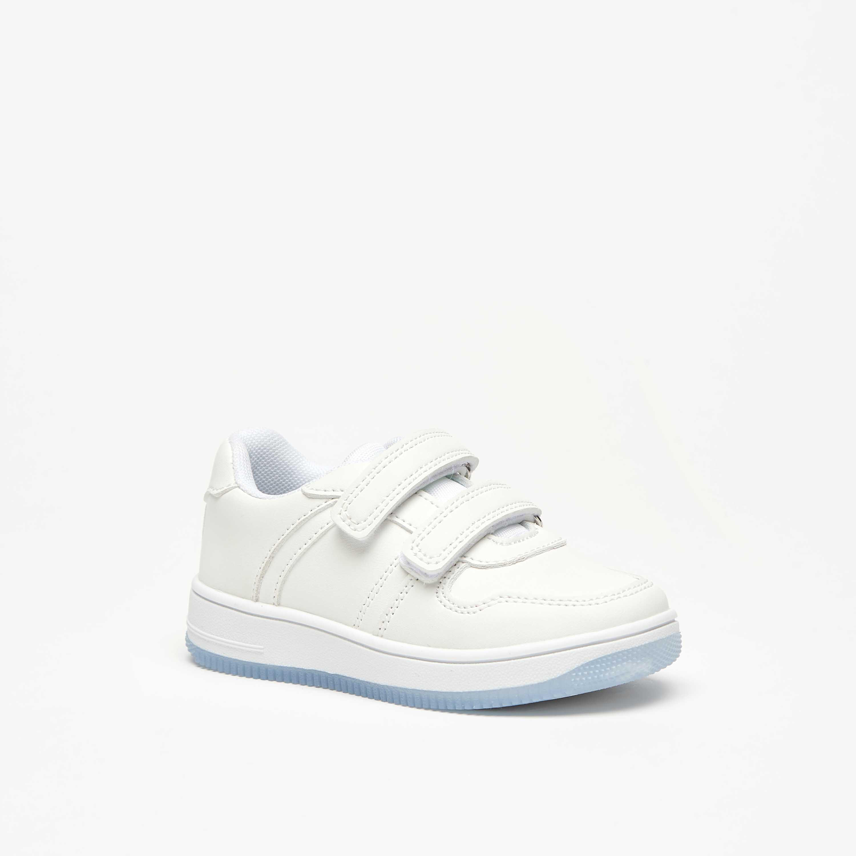 Barefeet Solid Sneakers with Hook and Loop Closure-boys-shoes-schoolshoes-image-1