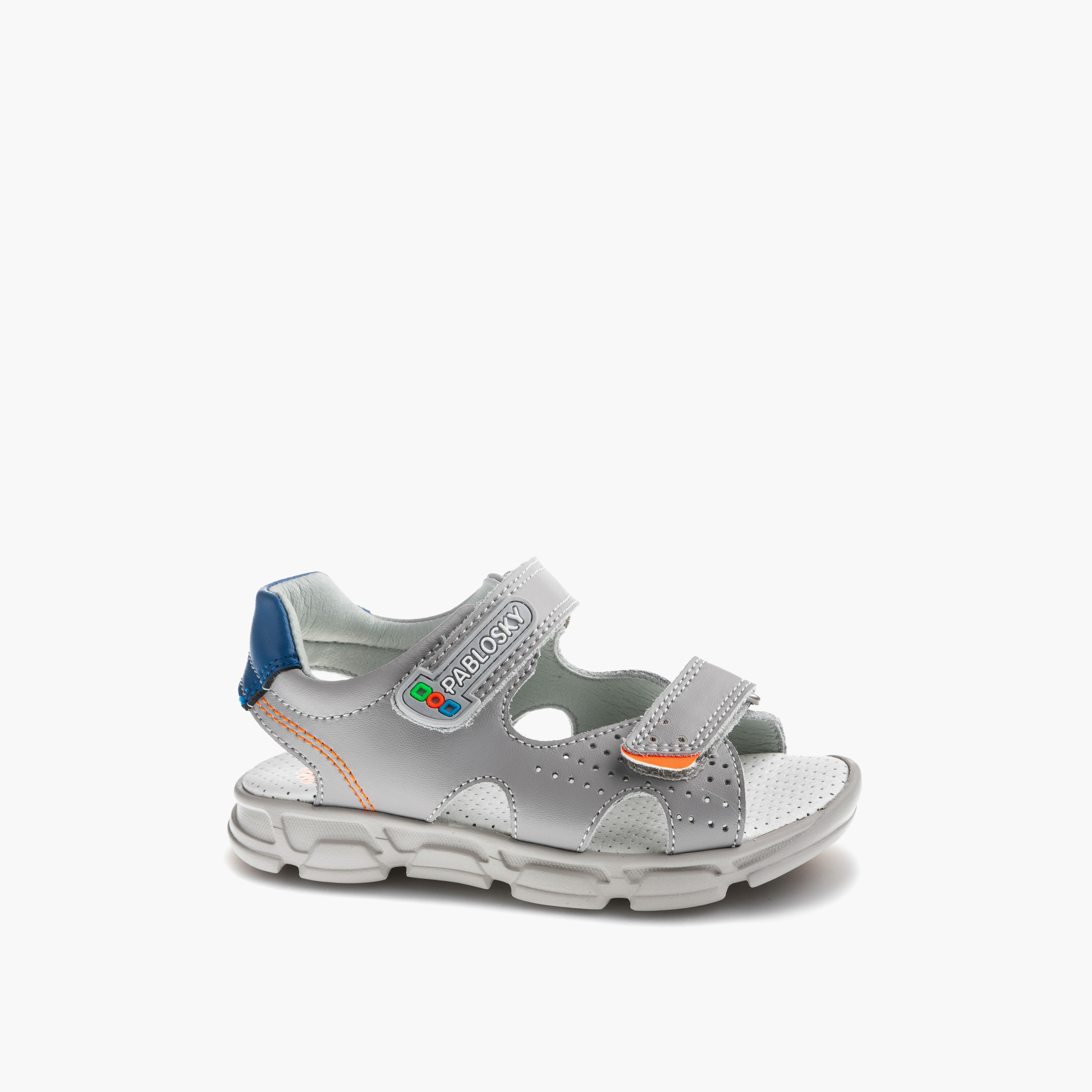 Pablosky Boys Leather Hook & Loop Strap Sandals-boys-shoes-sandals-image-1