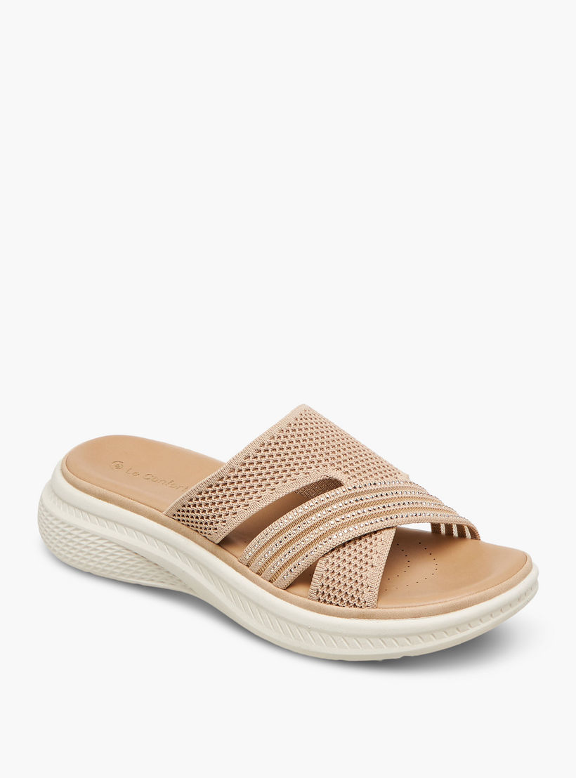 Le Confort Women Embellished Flyknit Sandals-women-shoes-sandals-heeled-image-2
