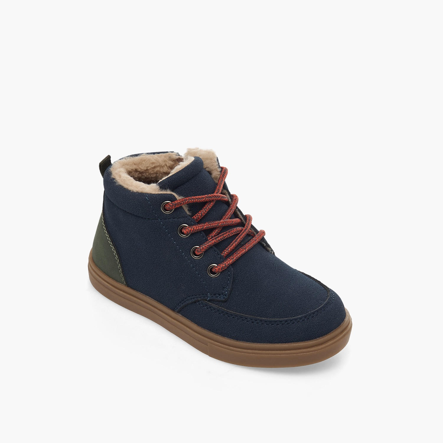 بوت طول الكاحل برباط إغلاق وفرو صناعي للأولاد من جونيورز-boys-shoes-boots-image-2