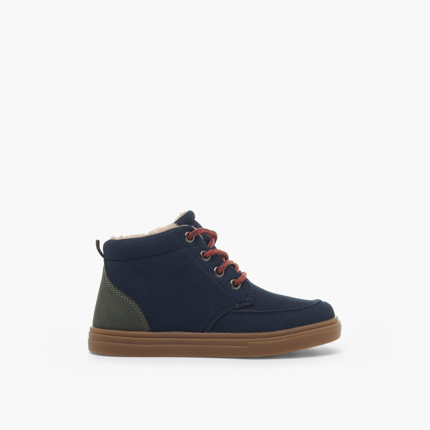 بوت طول الكاحل برباط إغلاق وفرو صناعي للأولاد من جونيورز-boys-shoes-boots-image-3