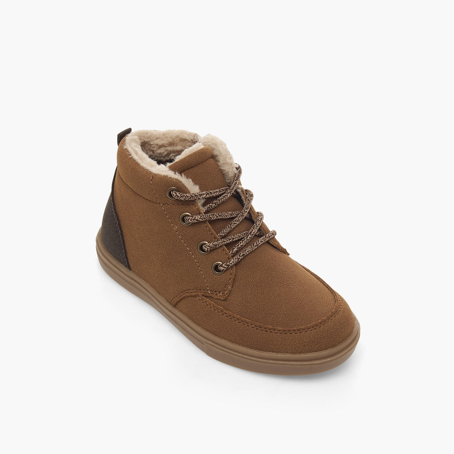 بوت طول الكاحل برباط إغلاق وفرو صناعي للأولاد من جونيورز-boys-shoes-boots-image-2