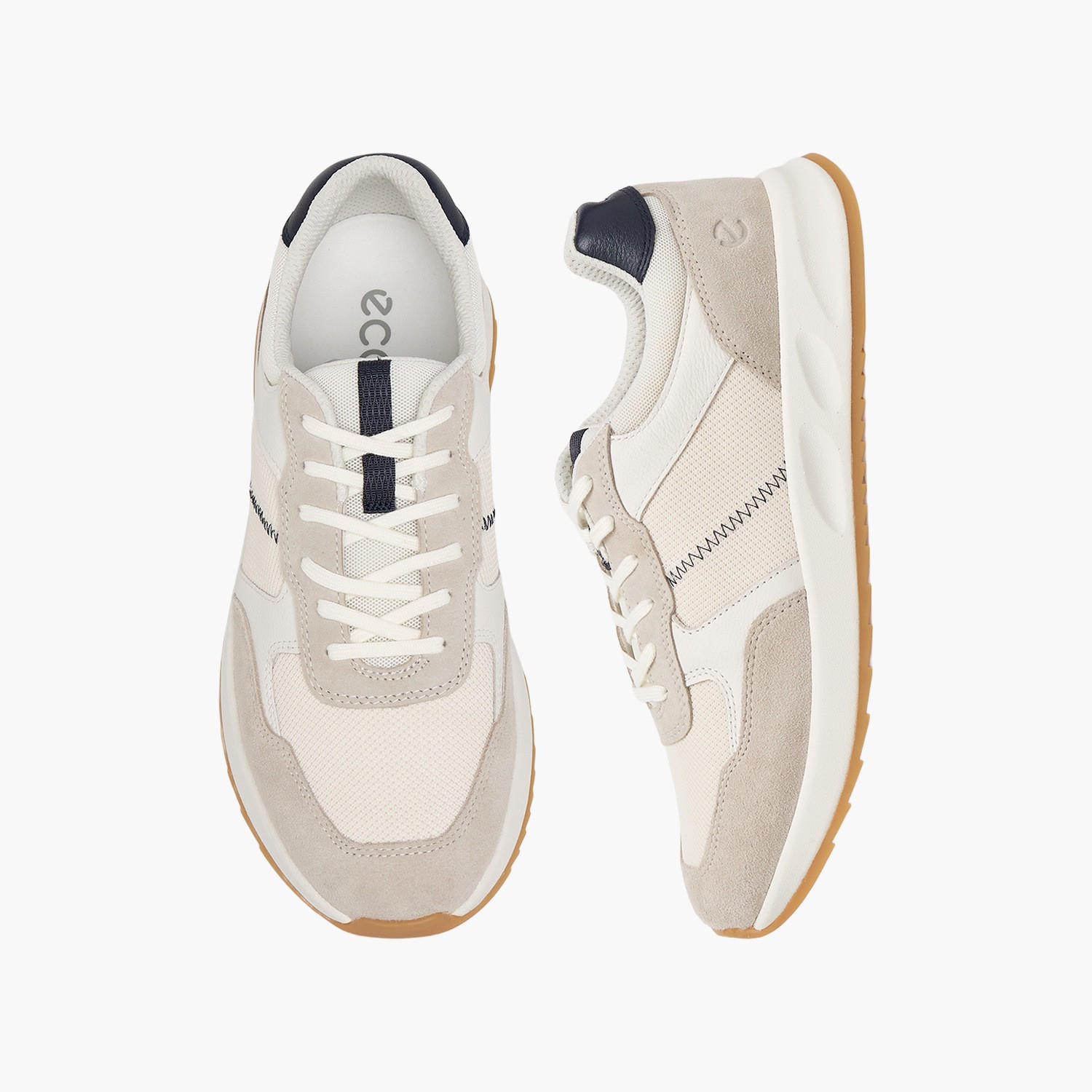 Ecco Men Textured Lace-Up Ankle Sneakers-men-shoes-sneakers-image-1