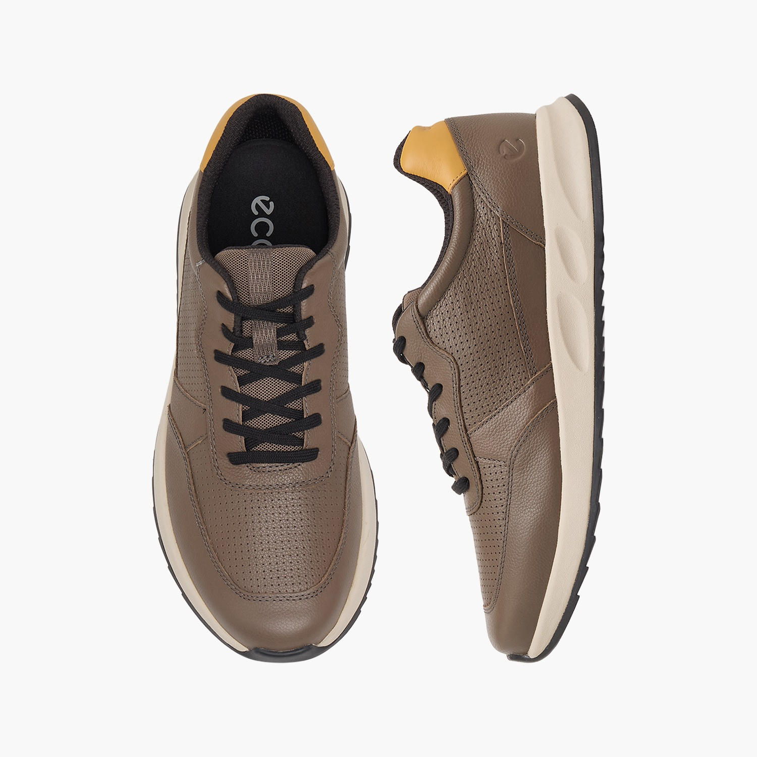 Ecco Men Leather Lace-Up Ankle Sneakers-men-shoes-sneakers-image-1