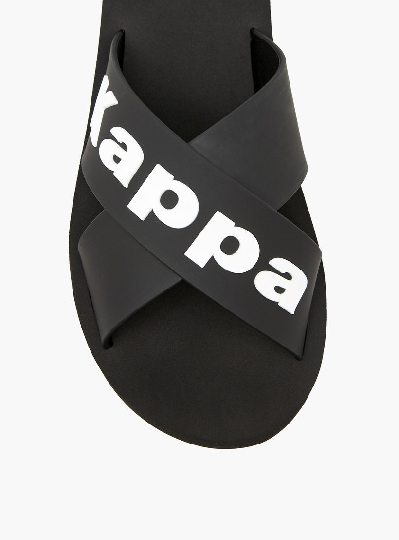 Kappa Women Logo Print Cross Strap Slides-women-shoes-flats-slides-image-3