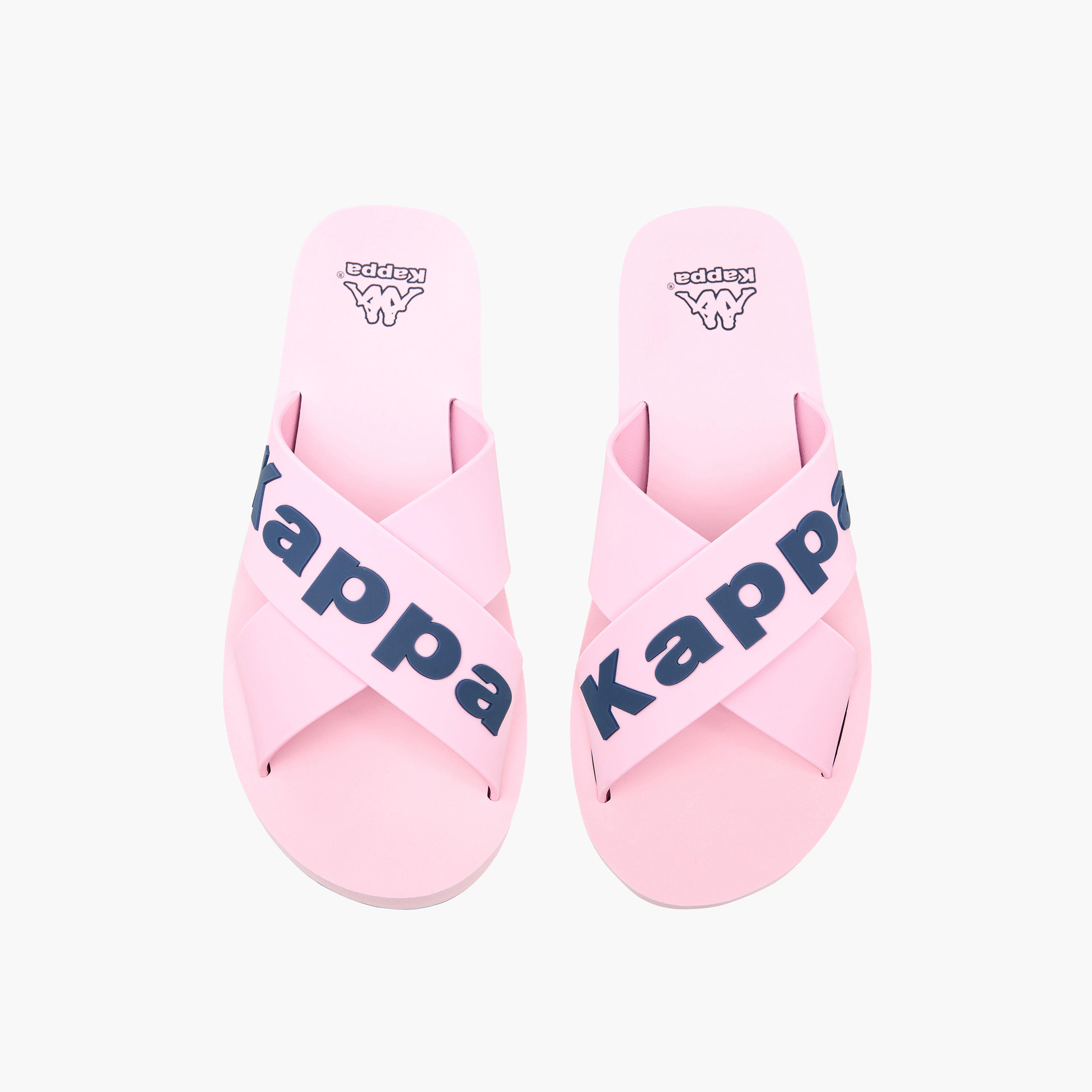 Kappa Women Logo Print Cross Strap Slides-women-shoes-flats-slides-image-1
