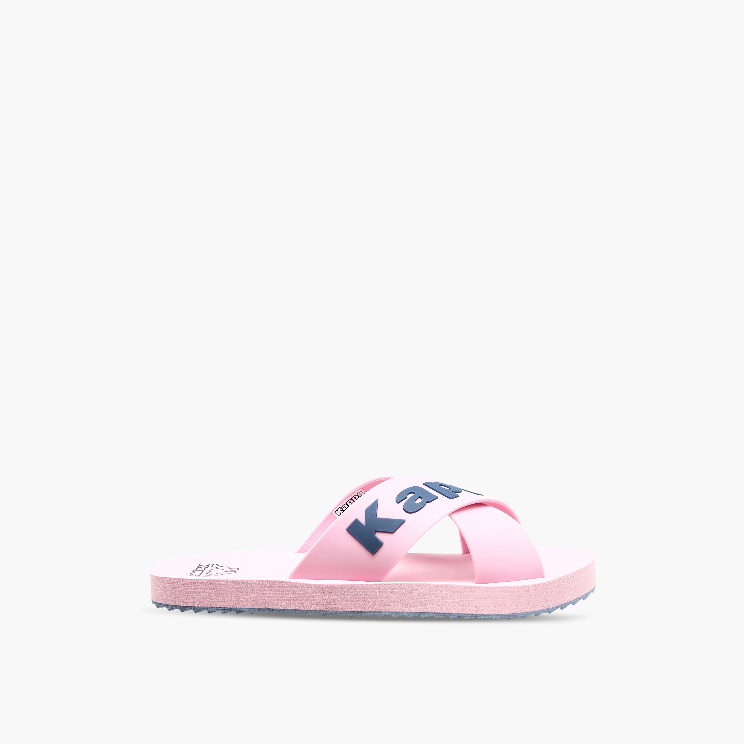 Kappa Women Logo Print Cross Strap Slides-women-shoes-flats-slides-image-2