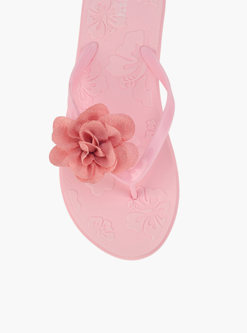 Celeste Women Floral Embossed Flip-Flops-women-shoes-flipflopsandslides-image-3