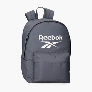 Reebok Logo Print School Backpack with Adjustable Straps and Zip Closure - 38x19x43 cm-school-image-1