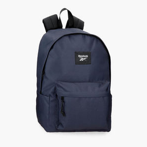Reebok Logo Print School Backpack with Adjustable Straps and Zip Closure - 38x19x43 cm-school-image-1
