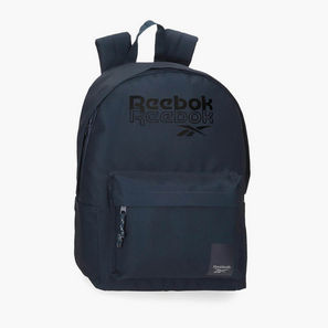 Reebok Logo Print School Backpack with Adjustable Straps and Zip Closure - 38x19x43 cm-school-image-1
