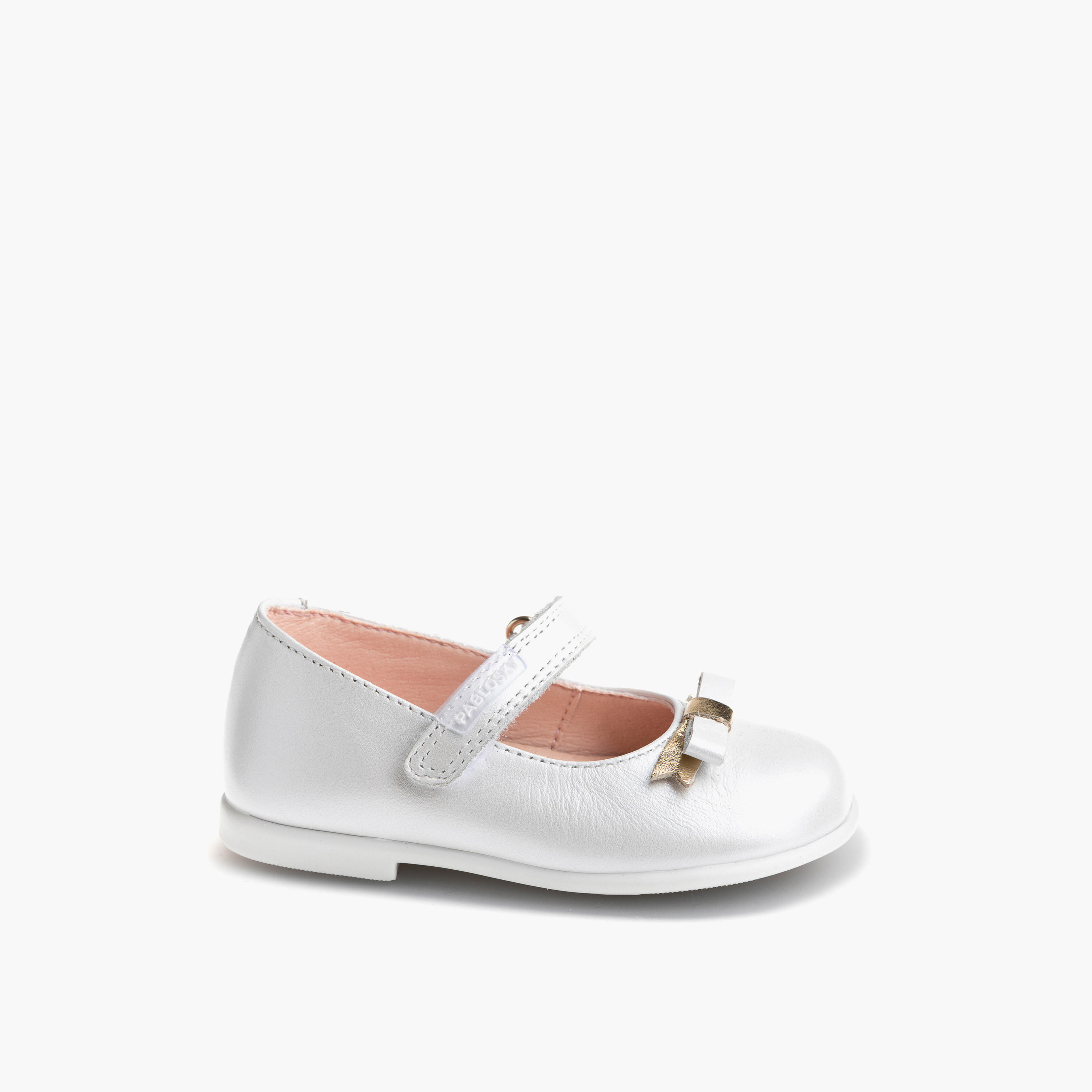 Pablosky Girls' Bow Accent Mary Jane Shoes with Hook and Loop Closure-girls-shoes-maryjanes-image-1