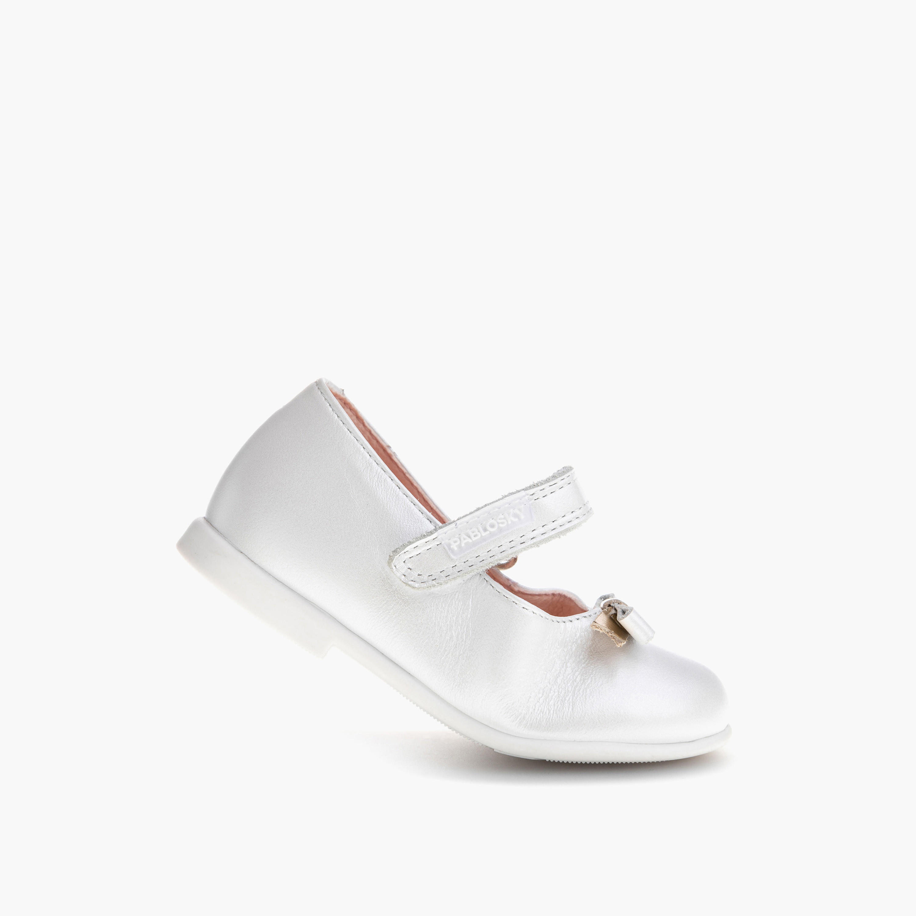 Pablosky Girls' Bow Accent Mary Jane Shoes with Hook and Loop Closure-girls-shoes-maryjanes-image-5