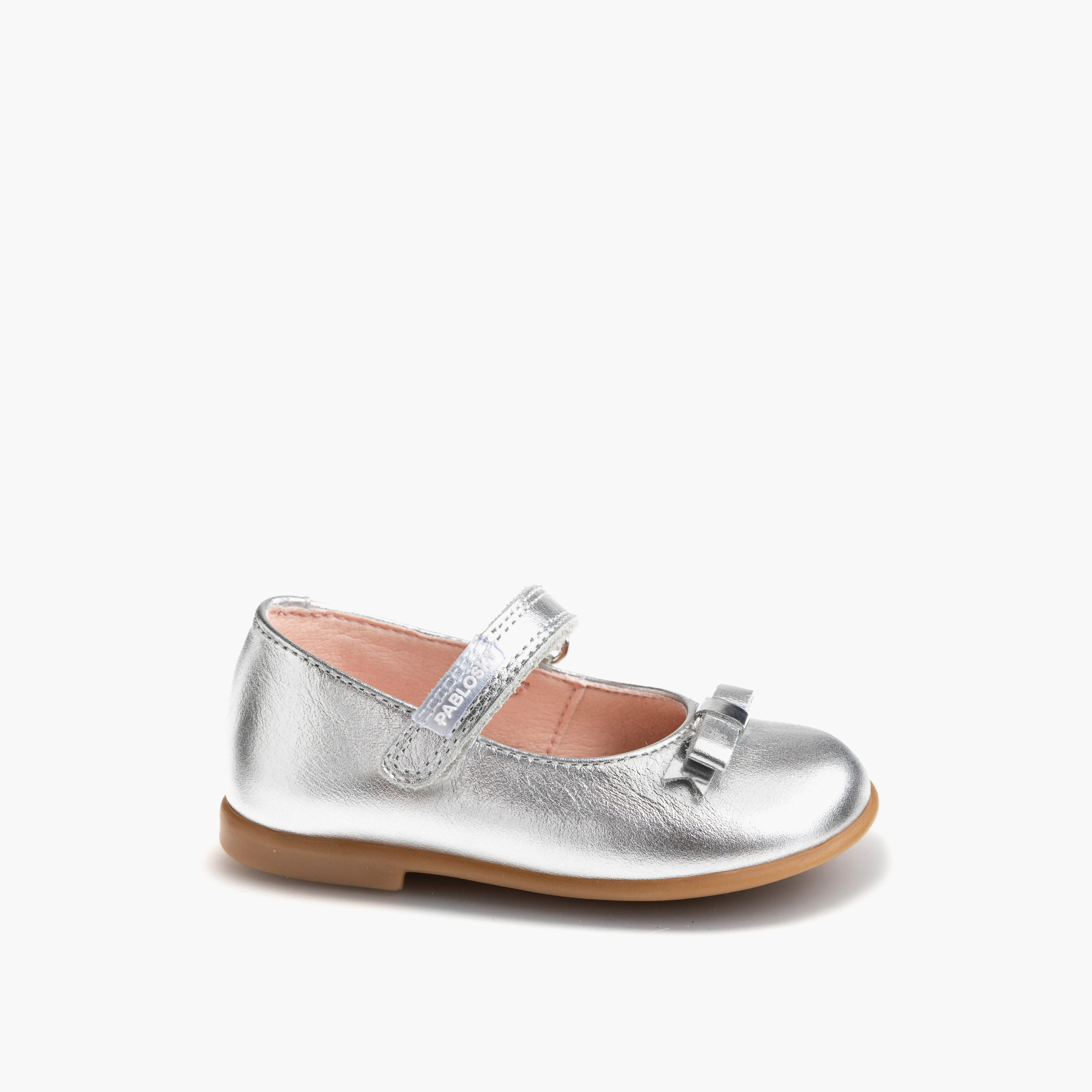 حذاء ماري جين بفيونكة وشريط إغلاق لاصق للبنات من بابلوسكي-girls-shoes-maryjanes-image-1